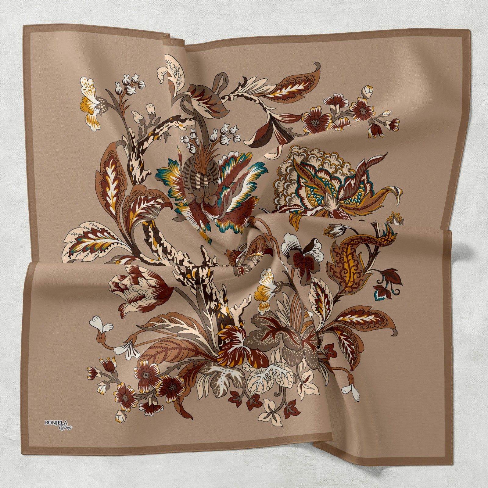 Bonjela Soft Eşarp - Barok Çicek - 10