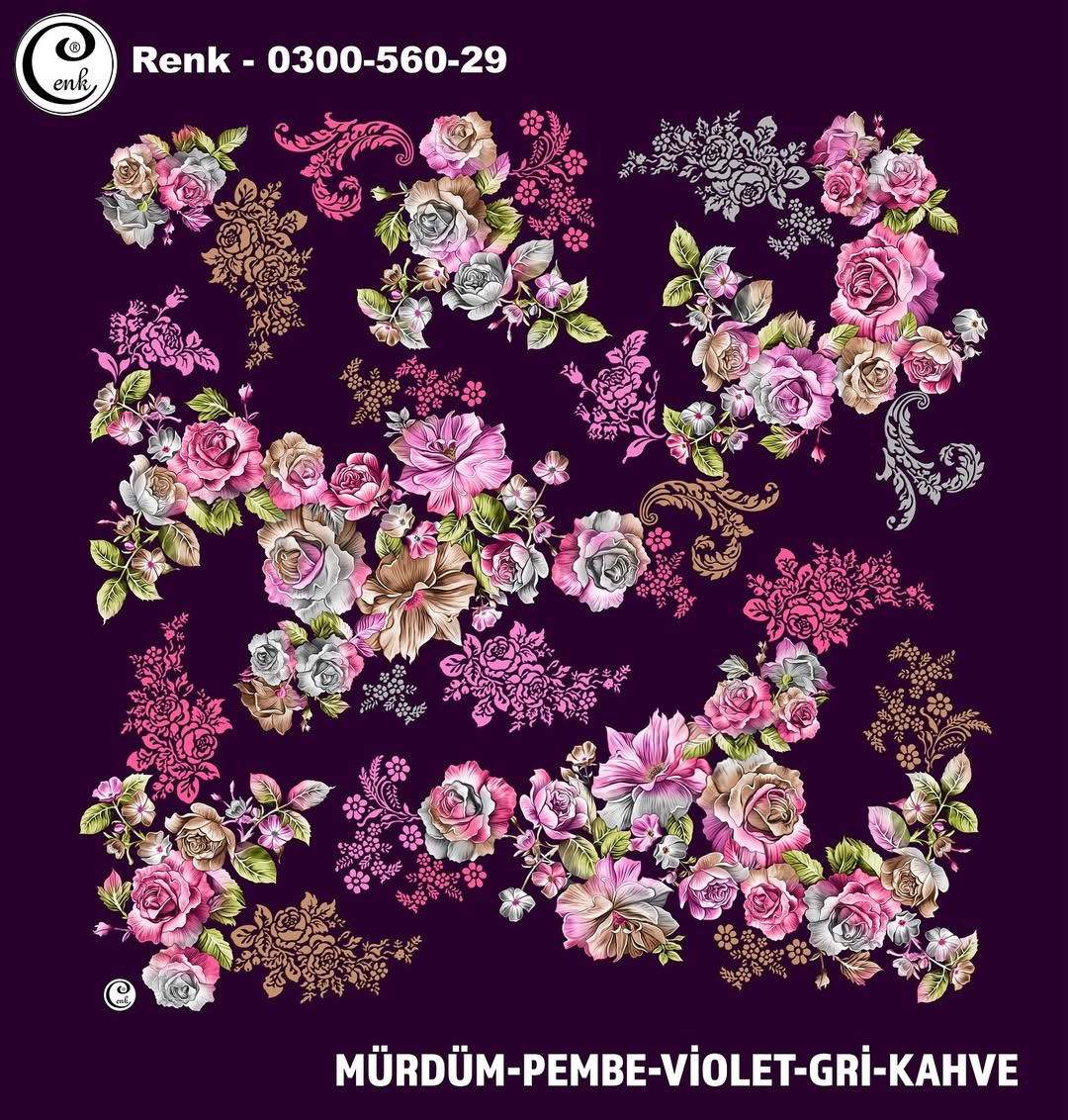 Cenk Desenli Yazma 560 - Renk No : 29