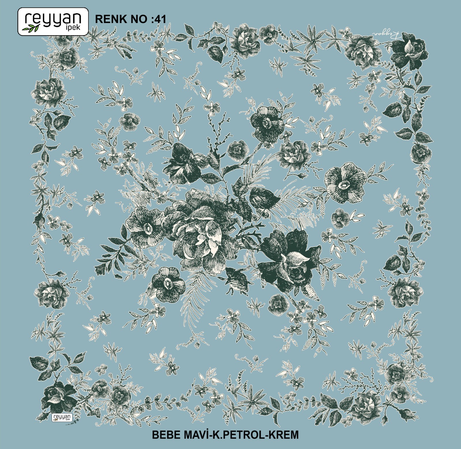 Reyyan Desenli Yazma *71 - Renk No : 41
