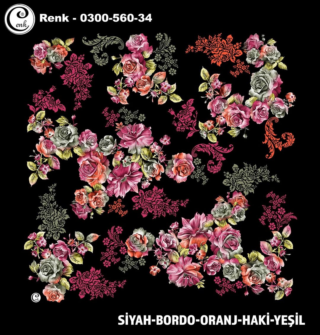 Cenk Desenli Yazma 560 - Renk No : 34