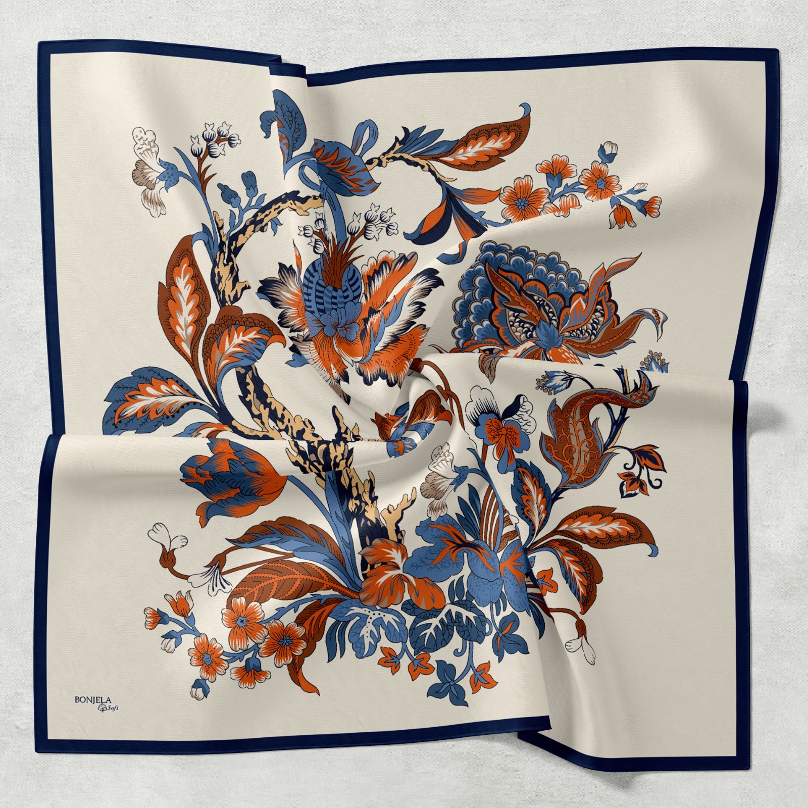 Bonjela Soft Eşarp - Barok Çicek - 03