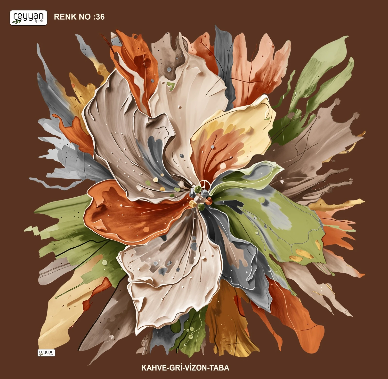 Reyyan Desenli Yazma - Nera / Renk No : 36