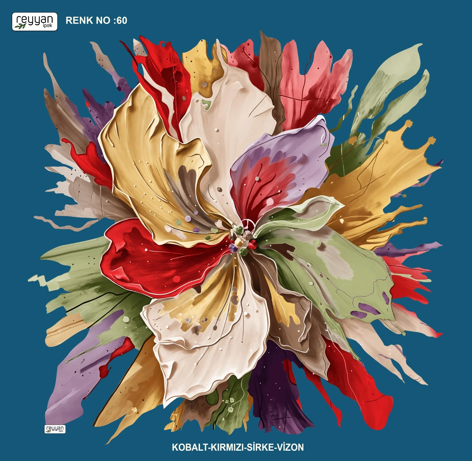 Reyyan Desenli Yazma - Nera / Renk No : 60