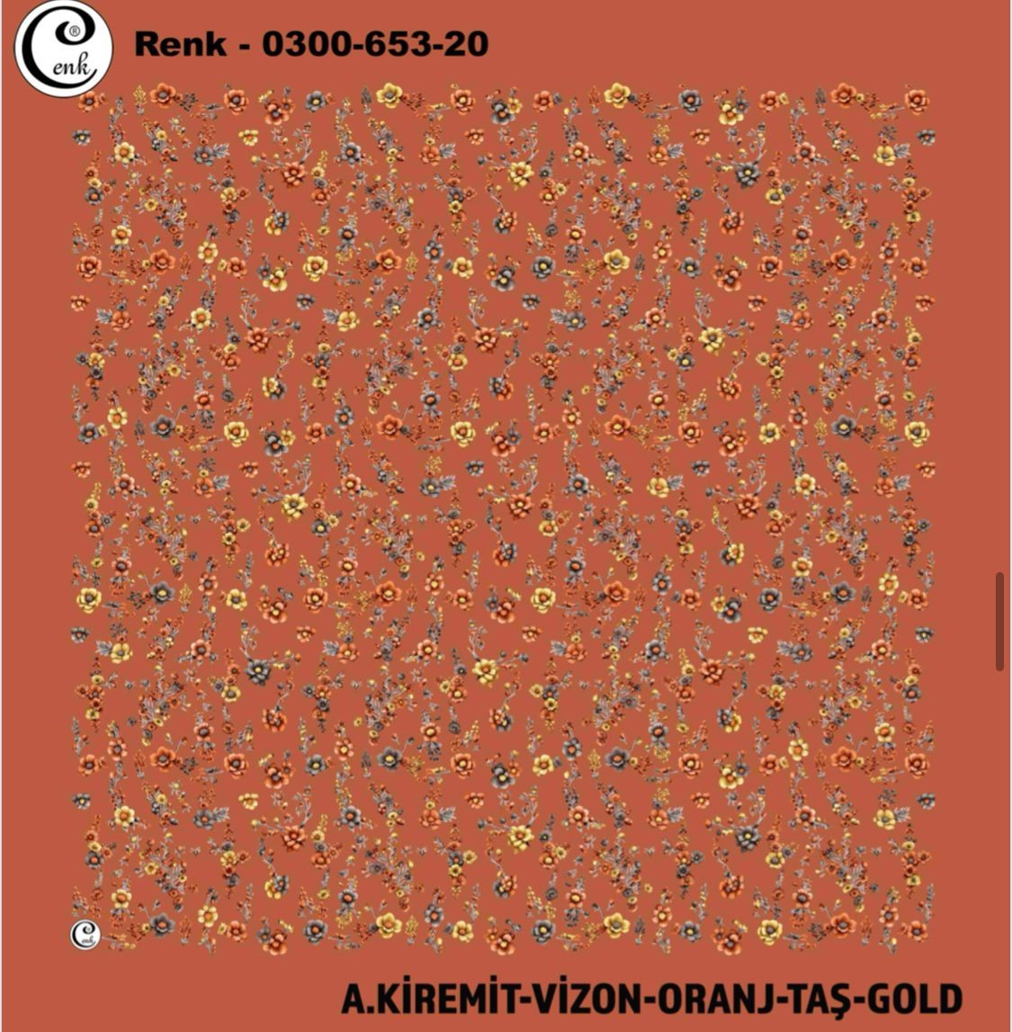 Cenk Desenli Yazma  - Renk No : 20