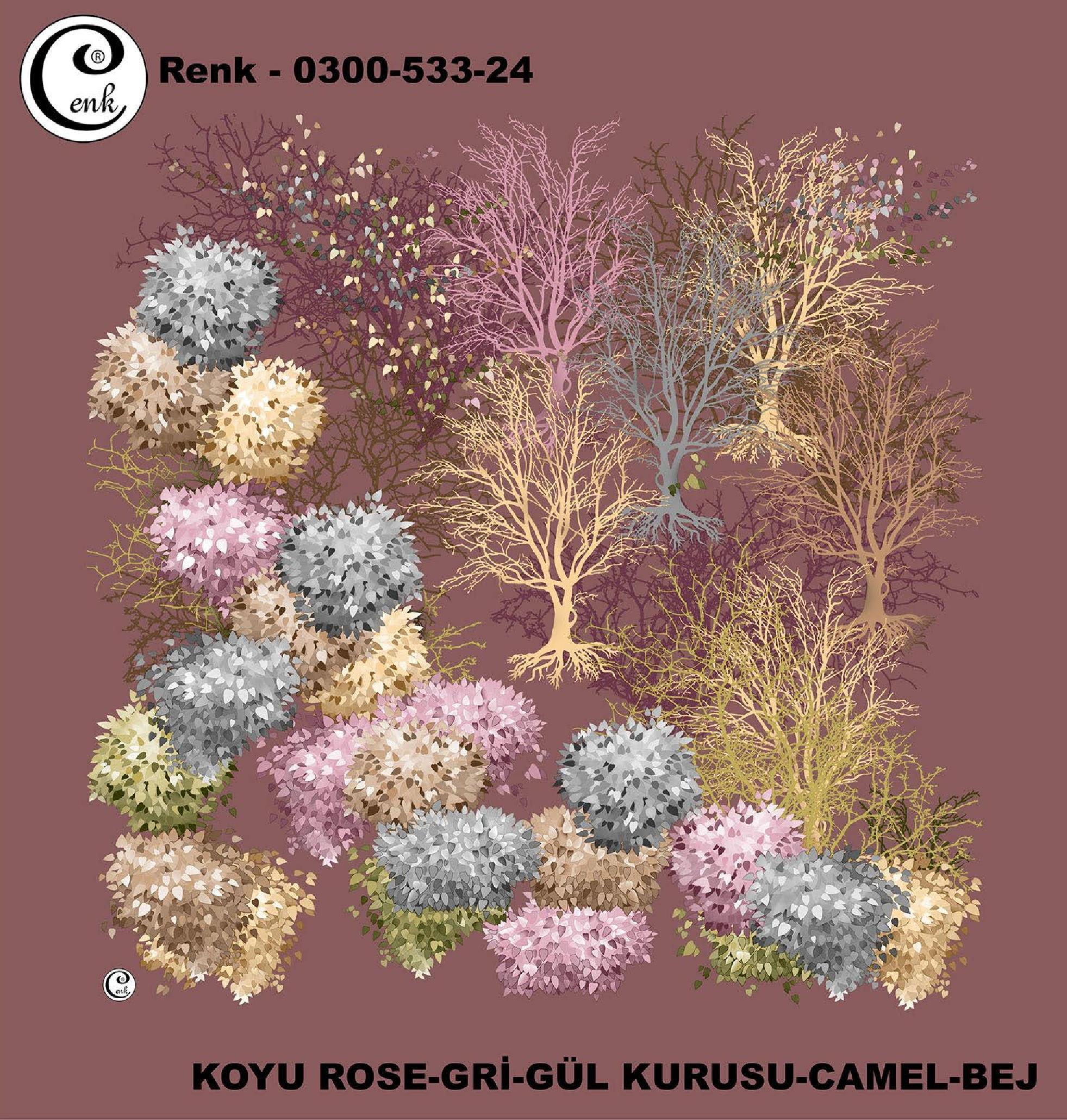 Cenk Desenli Yazma 533 - 533-24