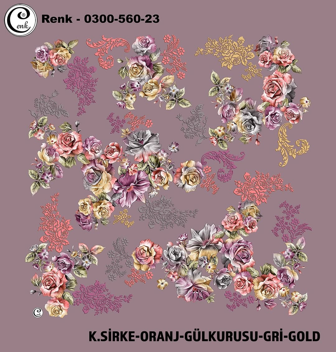 Cenk Desenli Yazma 560 - Renk No : 23