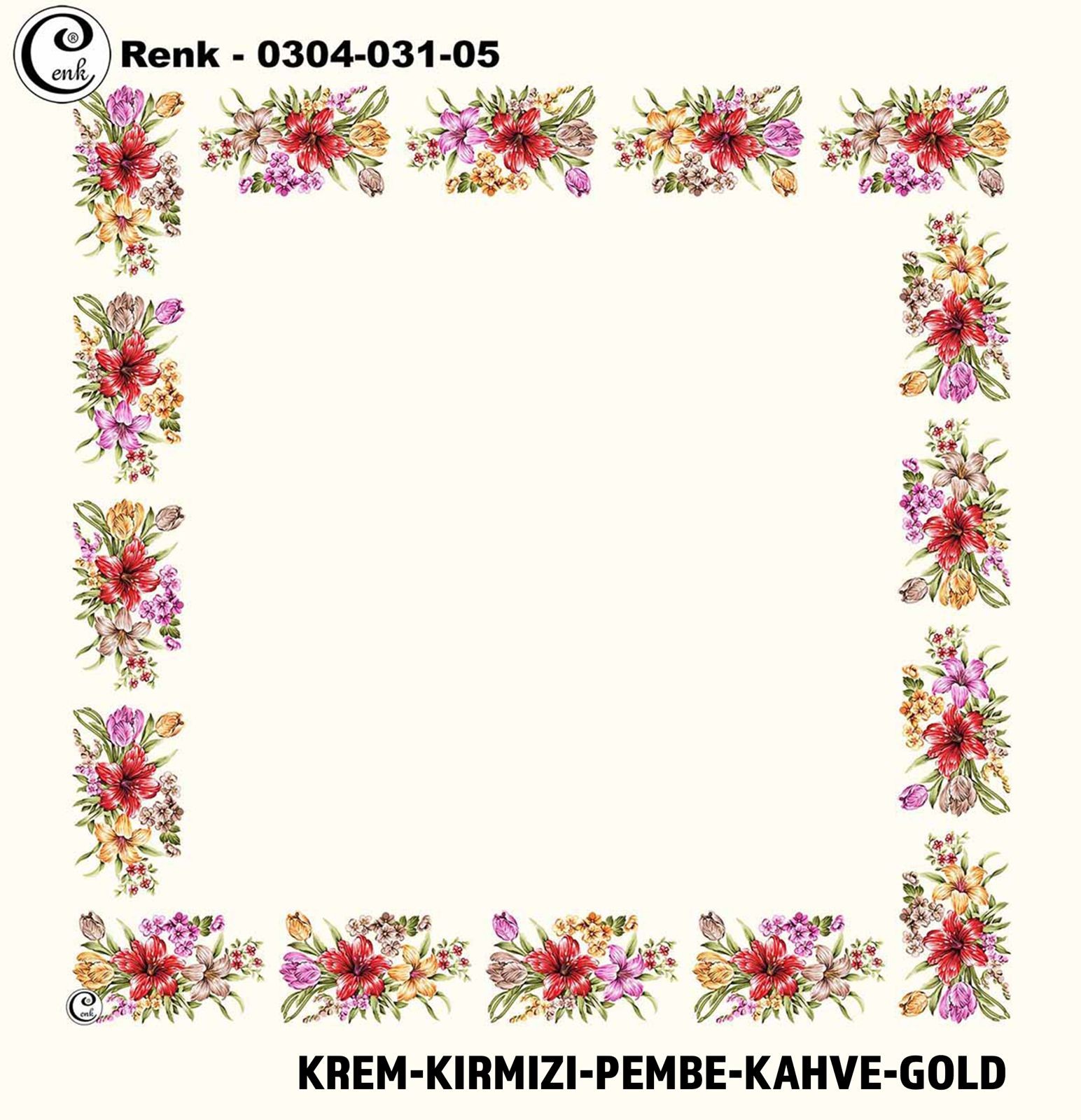 Cenk 90X90 İçiboş Yazma - Renk No: 031-05