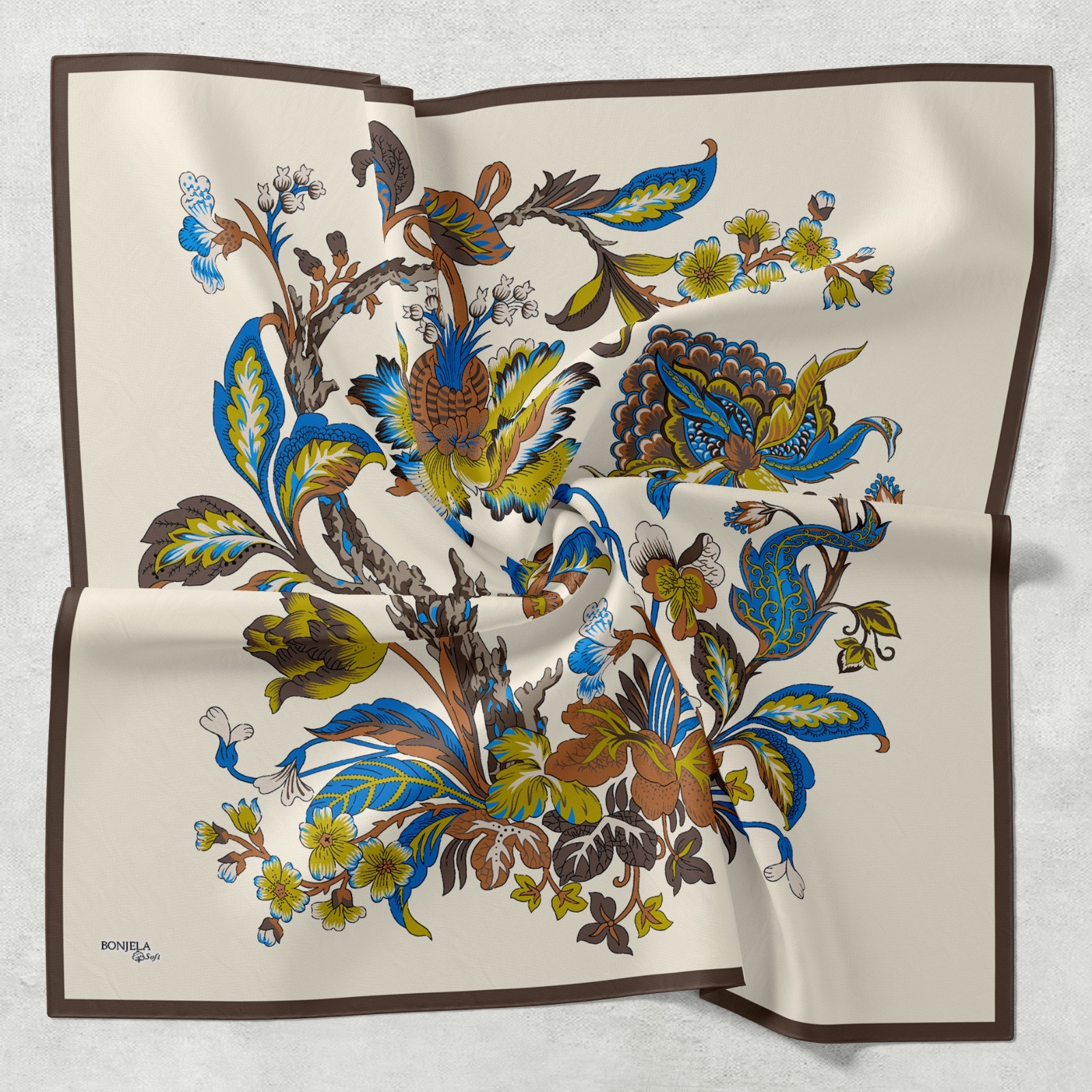 Bonjela Soft Eşarp - Barok Çicek - 09