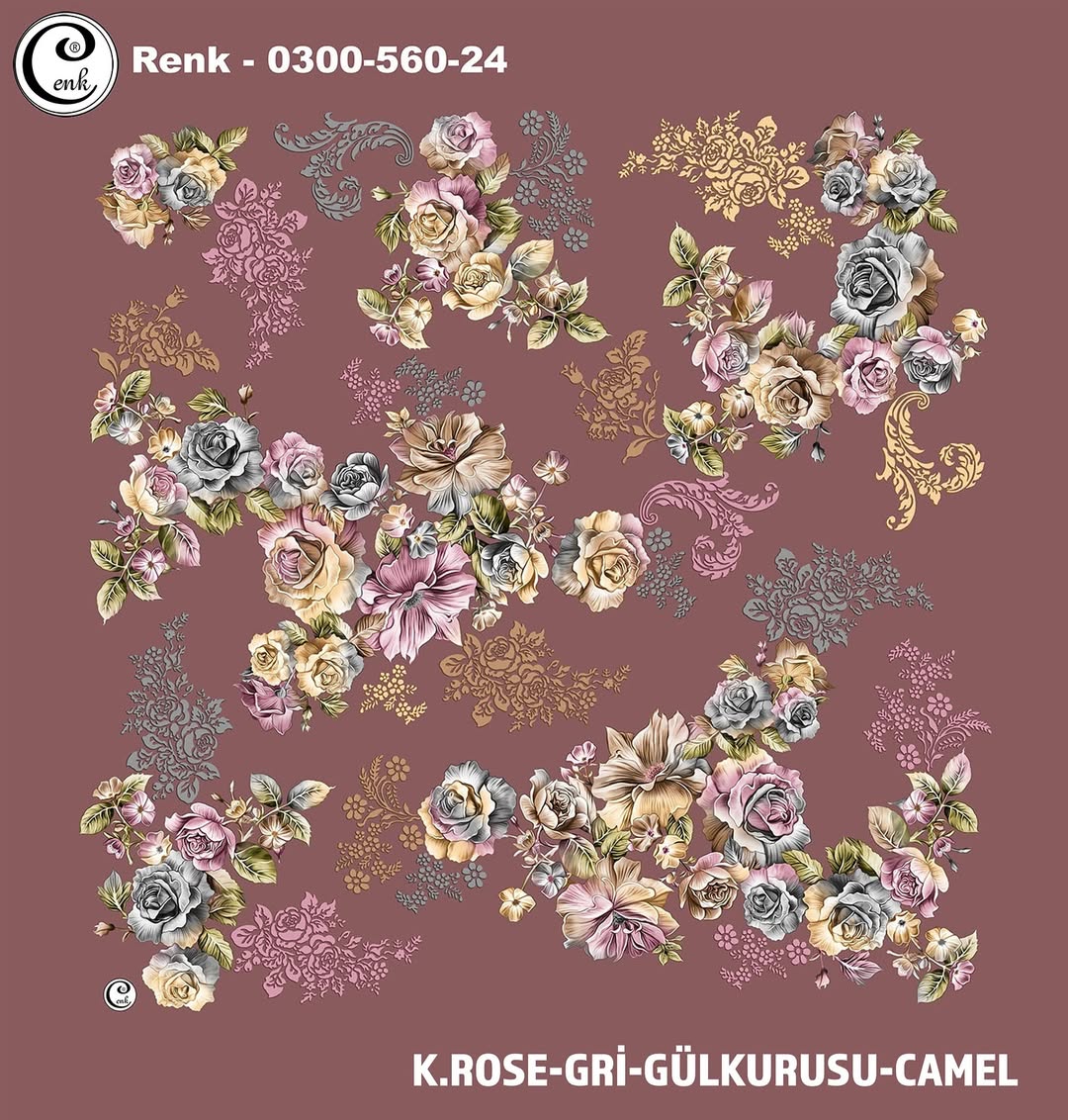 Cenk Desenli Yazma 560 - Renk No : 24