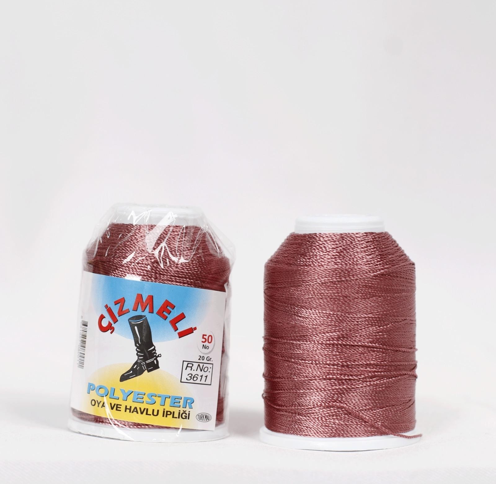 Çizmeli 20 Gram Oya İpi ( Reyyan Düz Yazma ) - 3611 - R/86 Güvez Açık
