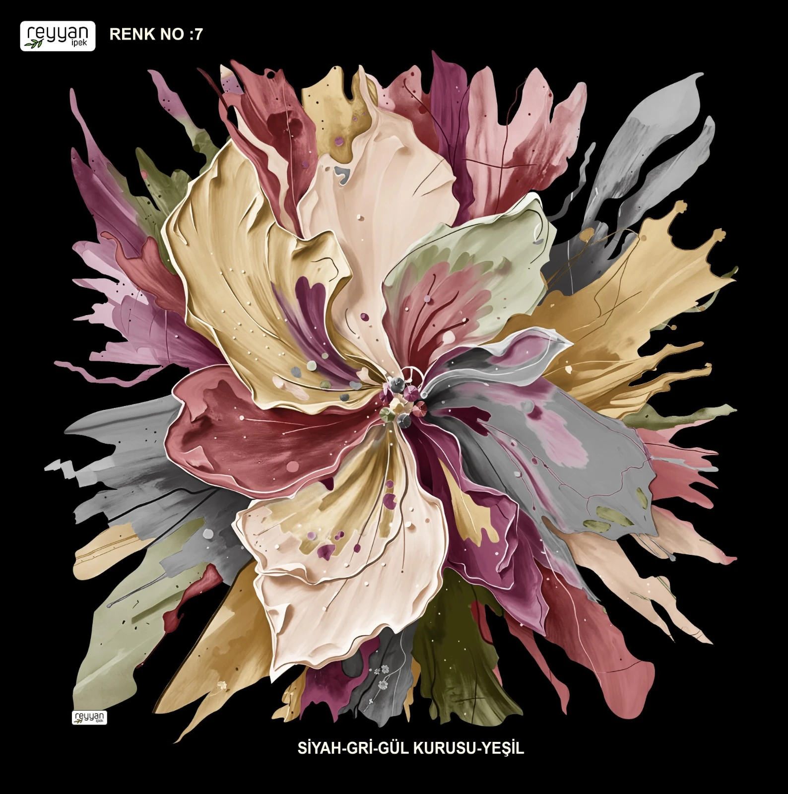 Reyyan Desenli Yazma - Nera / Renk No : 7