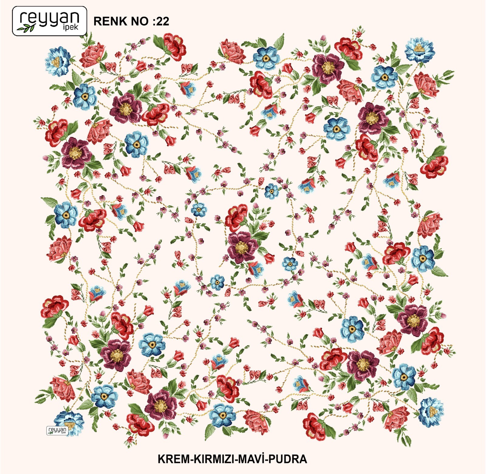 Reyyan Desenli Yazma *72 - Renk No : 22