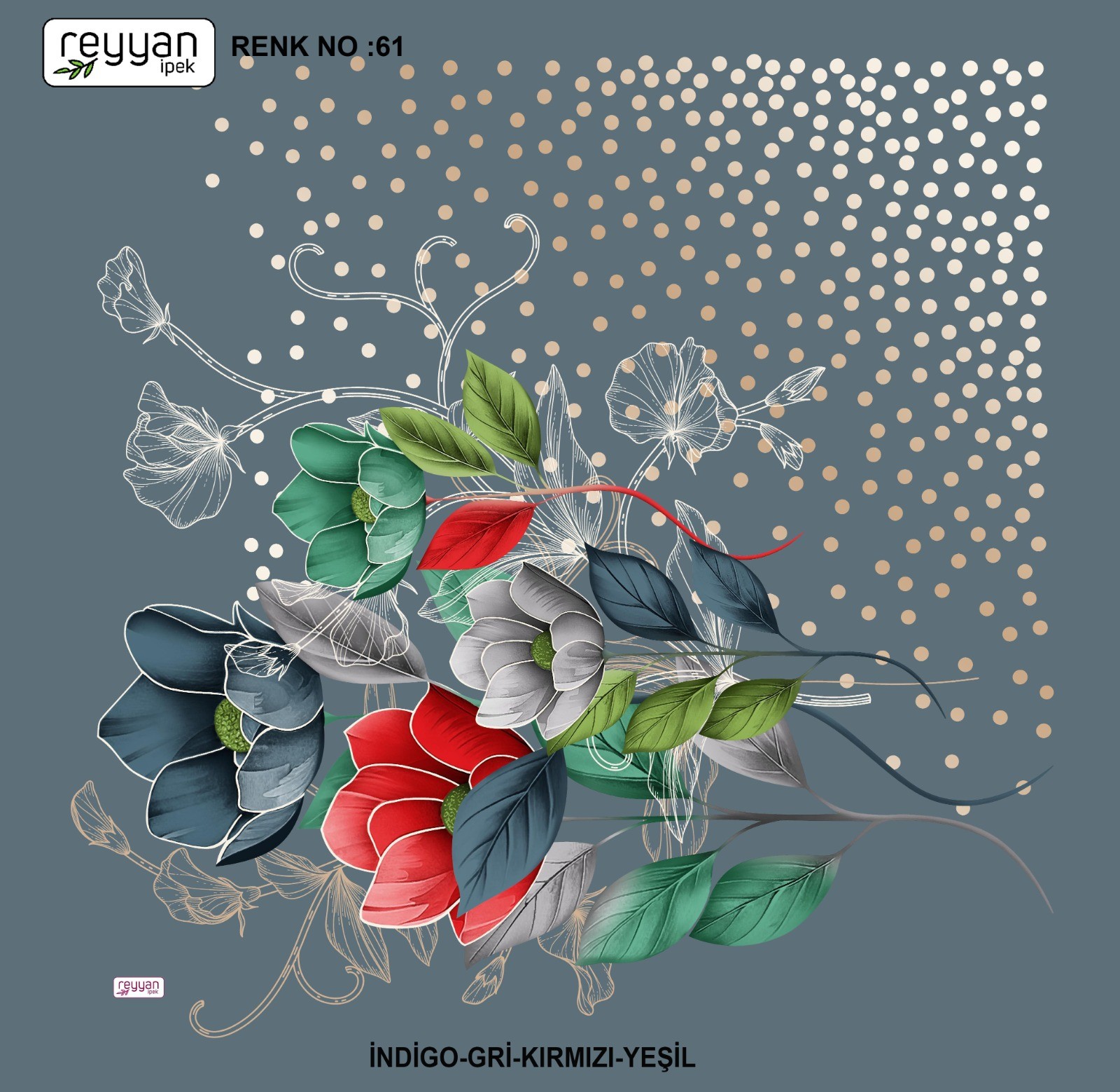 Reyyan Desenli Yazma *75 - Renk No : 61