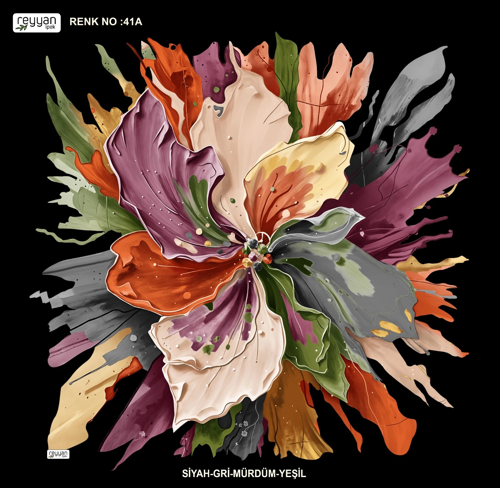 Reyyan Desenli Yazma - Nera / Renk No : 41A