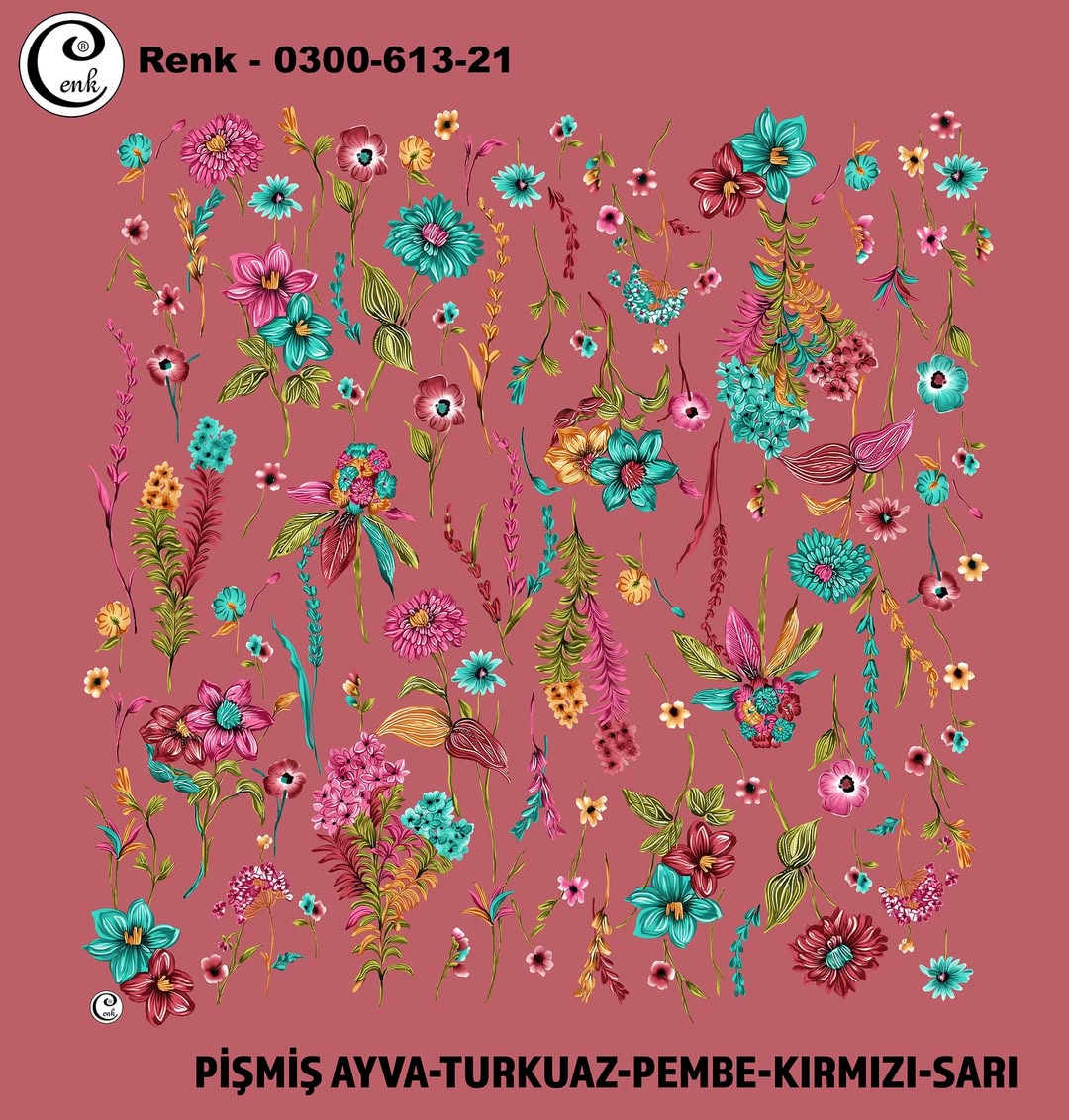 Cenk Desenli Yazma 613 - Renk No : 21