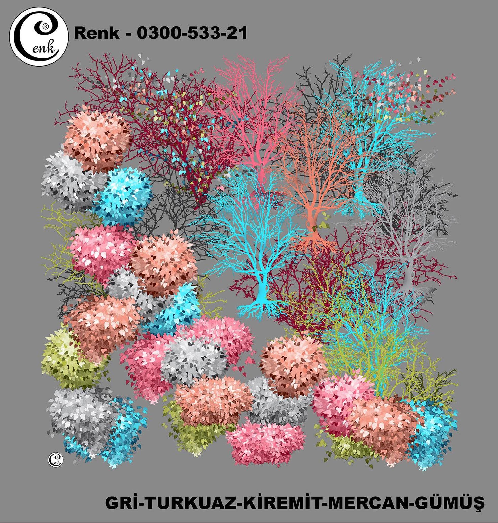 Cenk Desenli Yazma 533 - 533-21