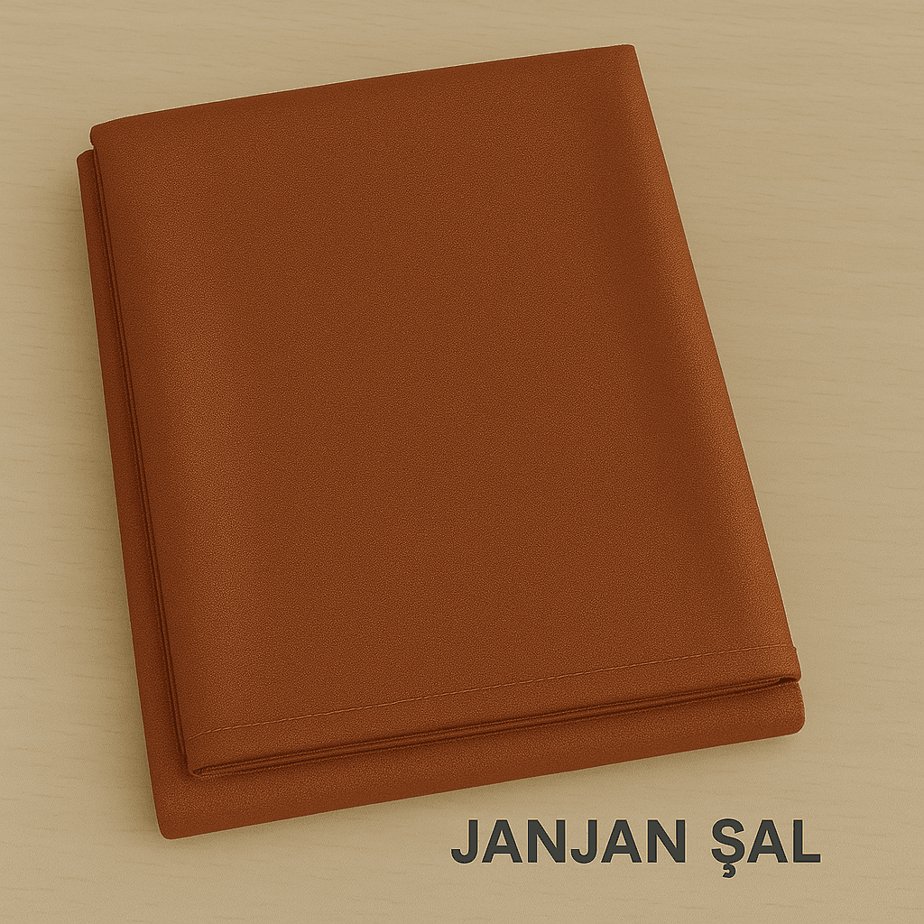Eyfel Jan Jan Şal - Koyu Taba