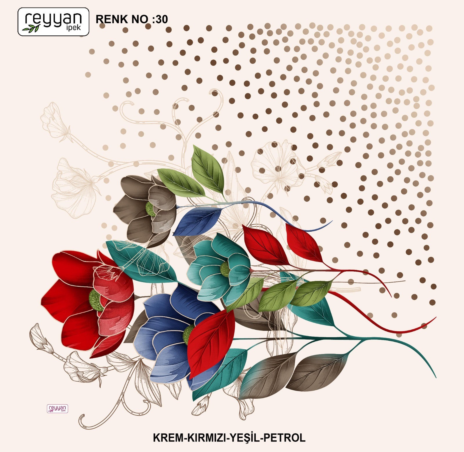 Reyyan Desenli Yazma *75 - Renk No : 30