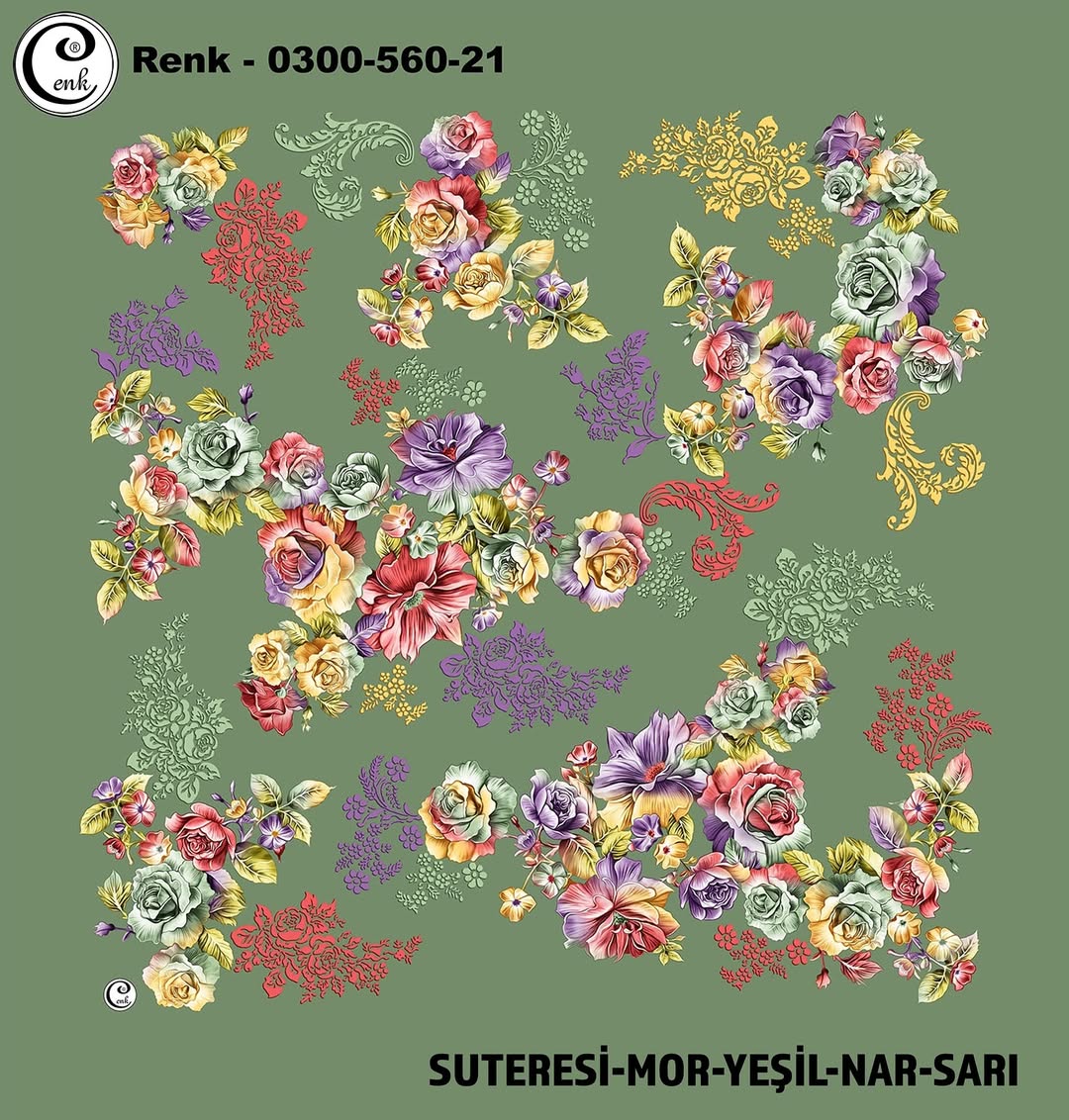 Cenk Desenli Yazma 560 - Renk No : 21