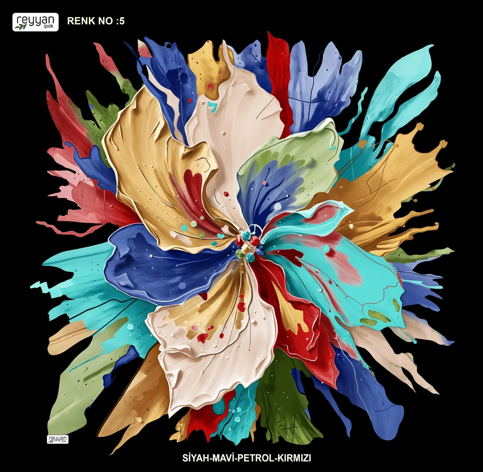 Reyyan Desenli Yazma - Nera / Renk No : 5