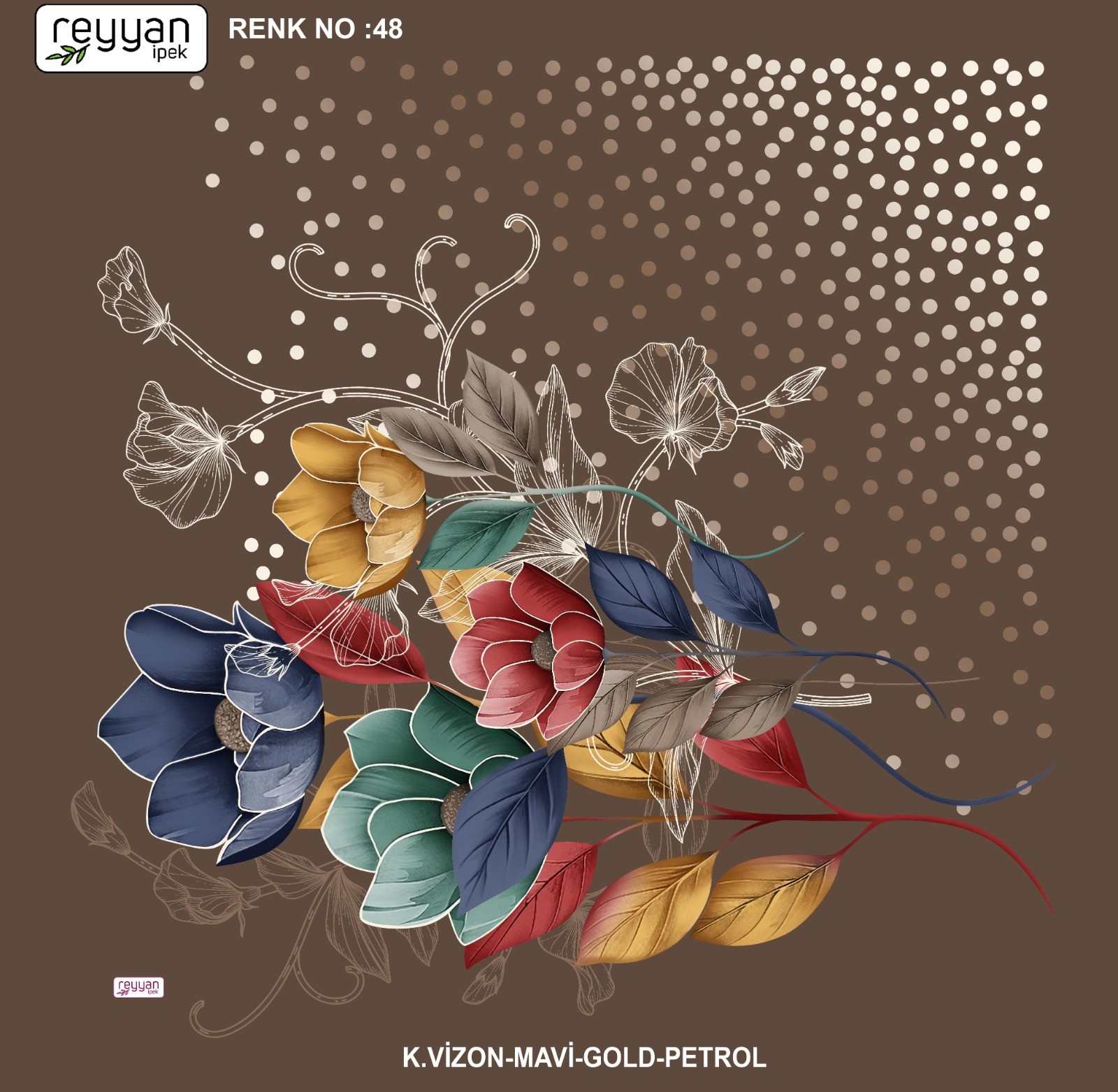 Reyyan Desenli Yazma *75 - Renk No : 48