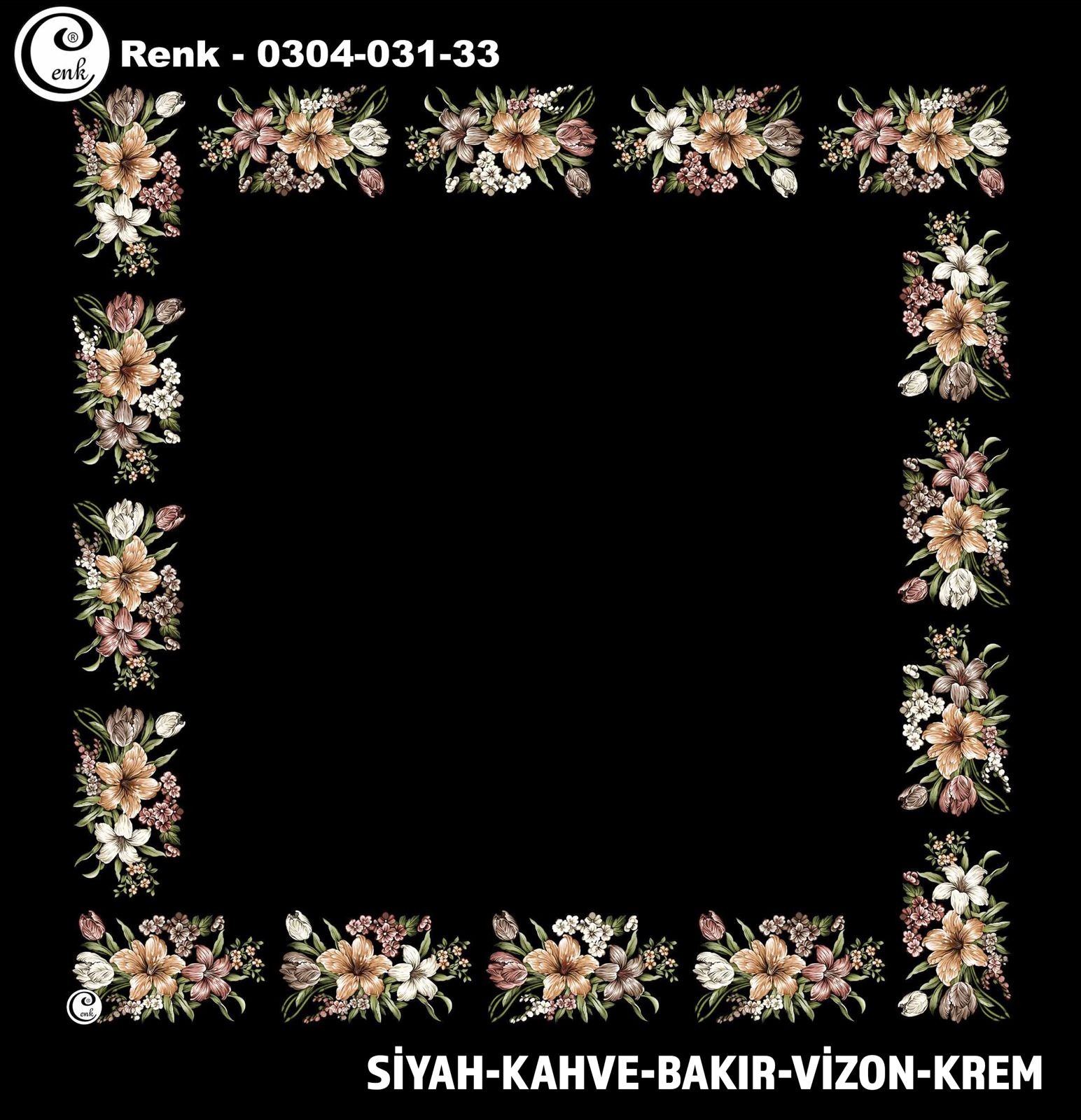 Cenk 90X90 İçiboş Yazma - Renk No: 031-33