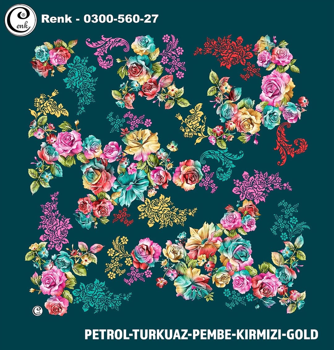 Cenk Desenli Yazma 560 - Renk No : 27