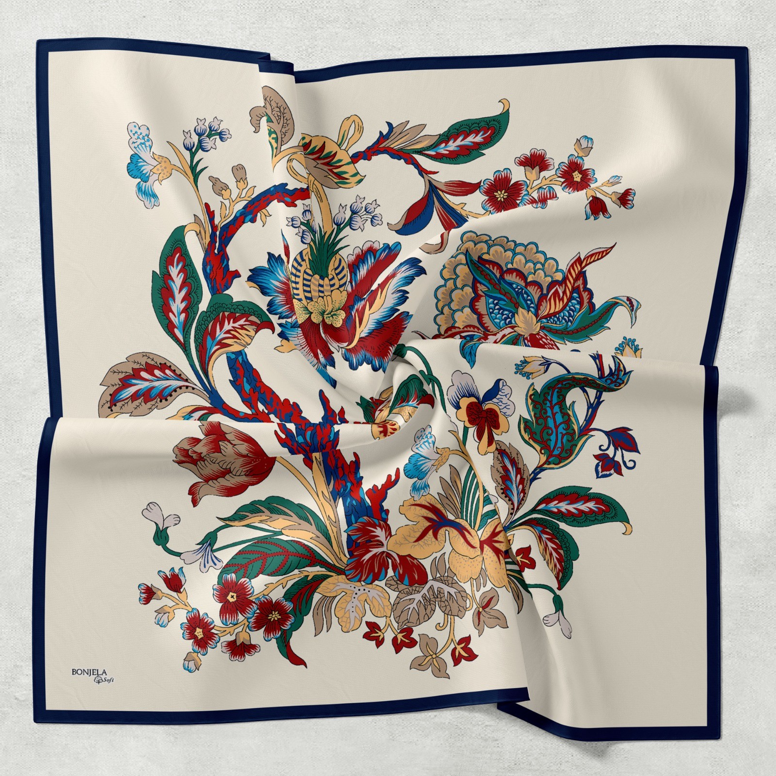 Bonjela Soft Eşarp - Barok Çicek - 05