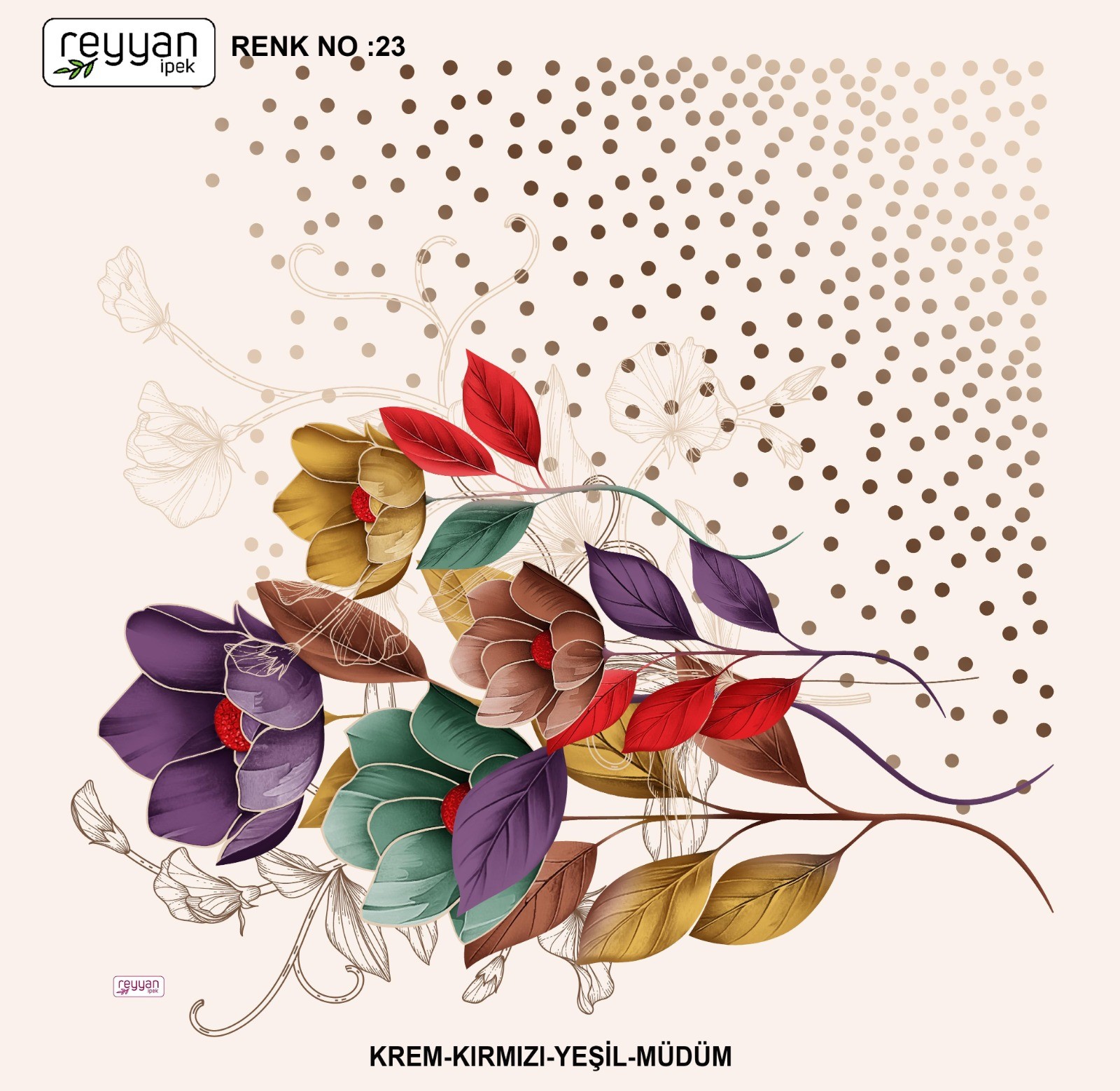 Reyyan Desenli Yazma *75 - Renk No : 23