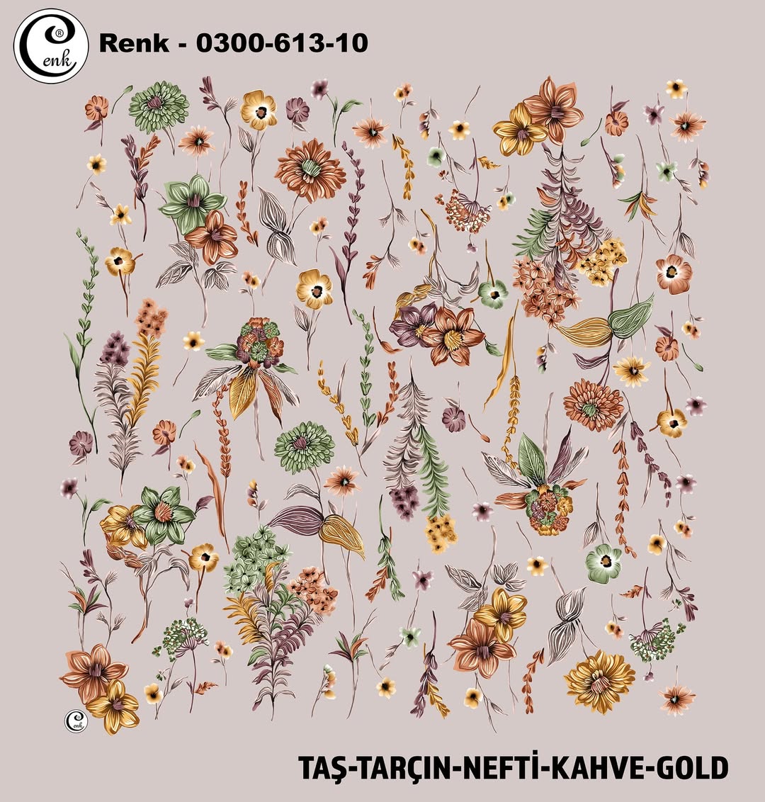 Cenk Desenli Yazma 613 - Renk No : 10