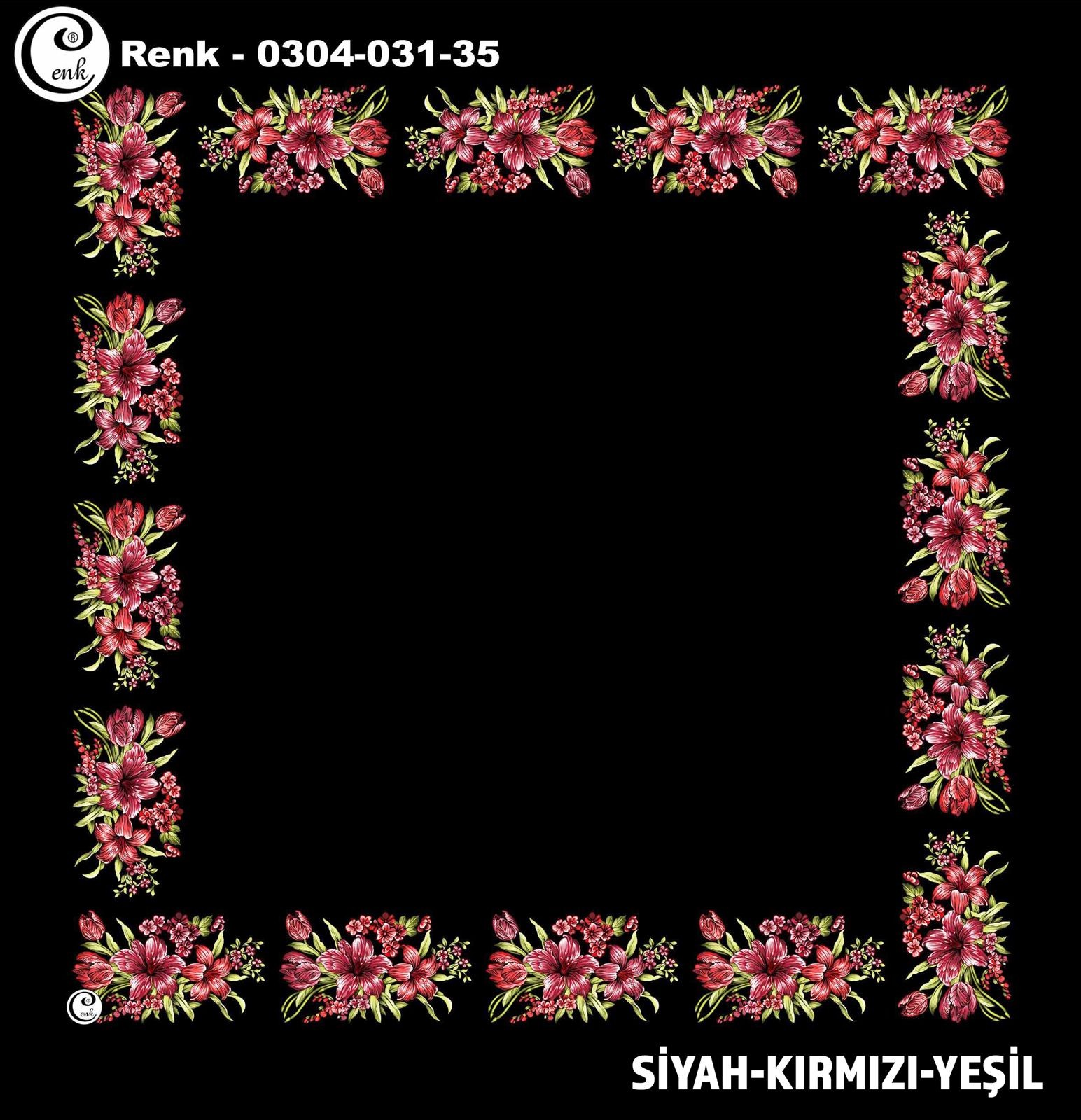 Cenk 90X90 İçiboş Yazma - Renk No: 031-35