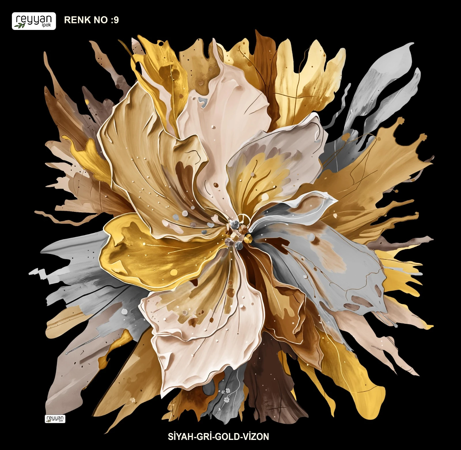 Reyyan Desenli Yazma - Nera / Renk No : 9