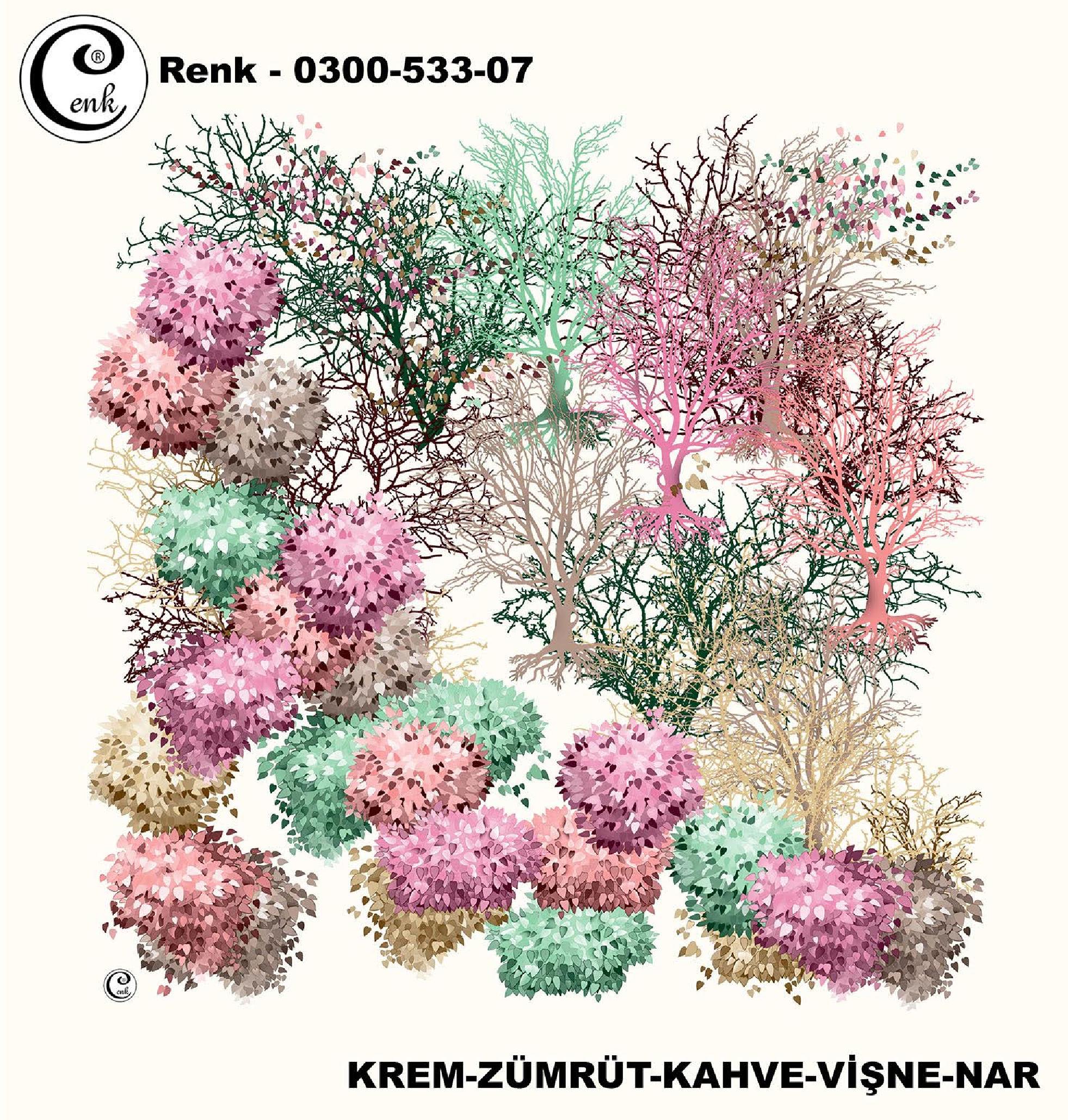 Cenk Desenli Yazma 533 - 533-07