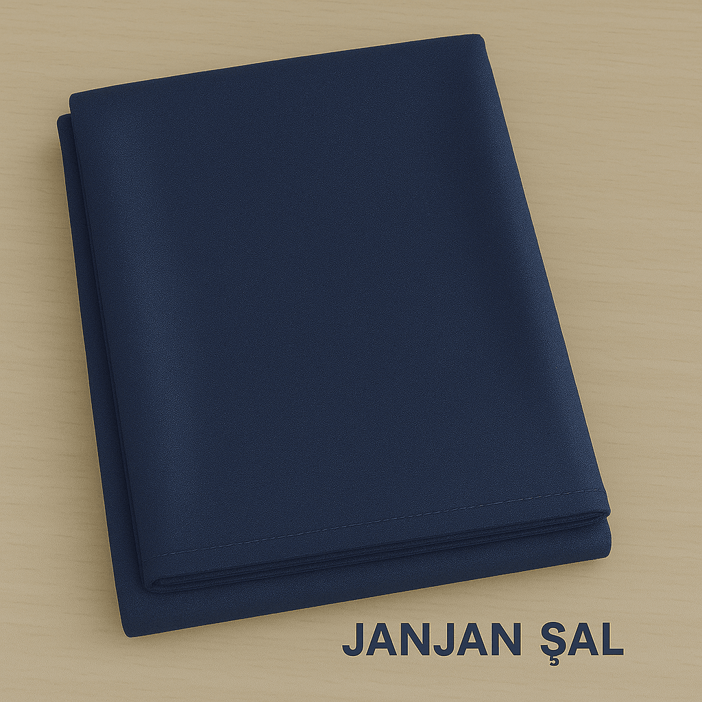 Eyfel Jan Jan Şal - Saks Mavisi