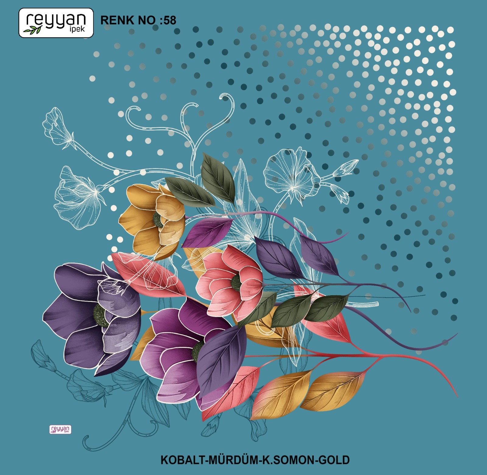 Reyyan Desenli Yazma *75 - Renk No : 58
