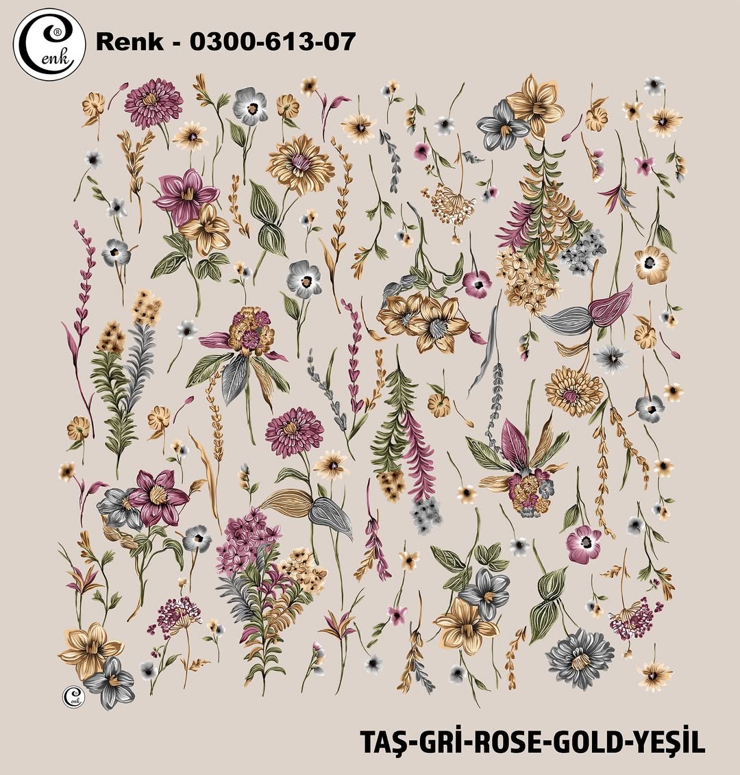 Cenk Desenli Yazma 613 - Renk No : 07