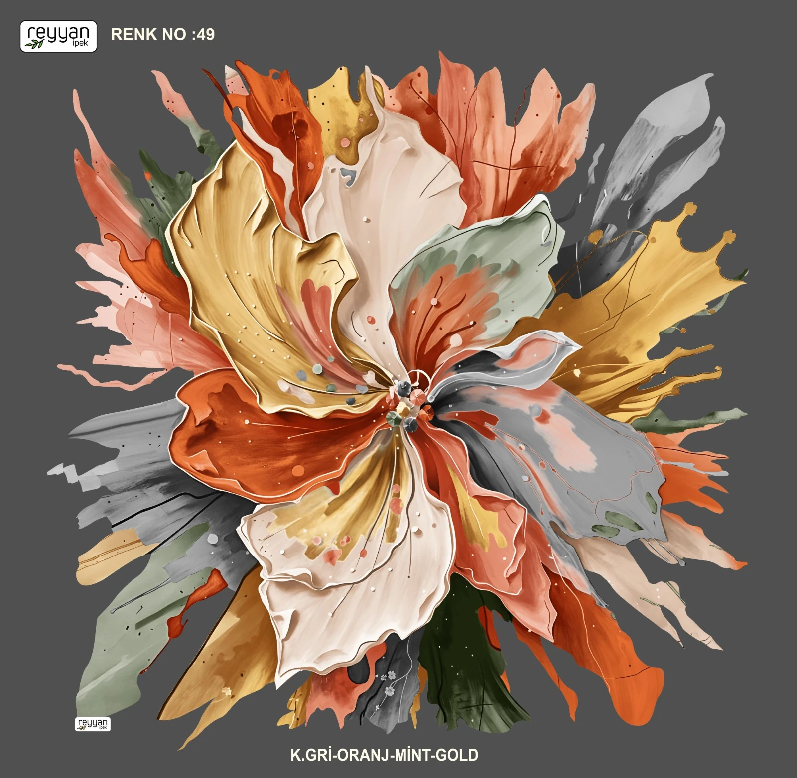 Reyyan Desenli Yazma - Nera / Renk No : 49