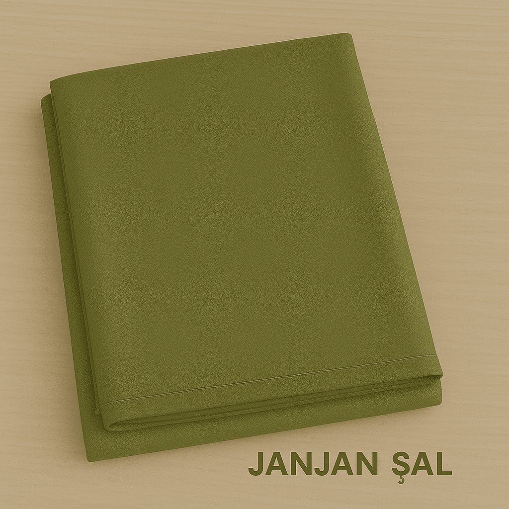 Eyfel Jan Jan Şal - Yağ Yeşili