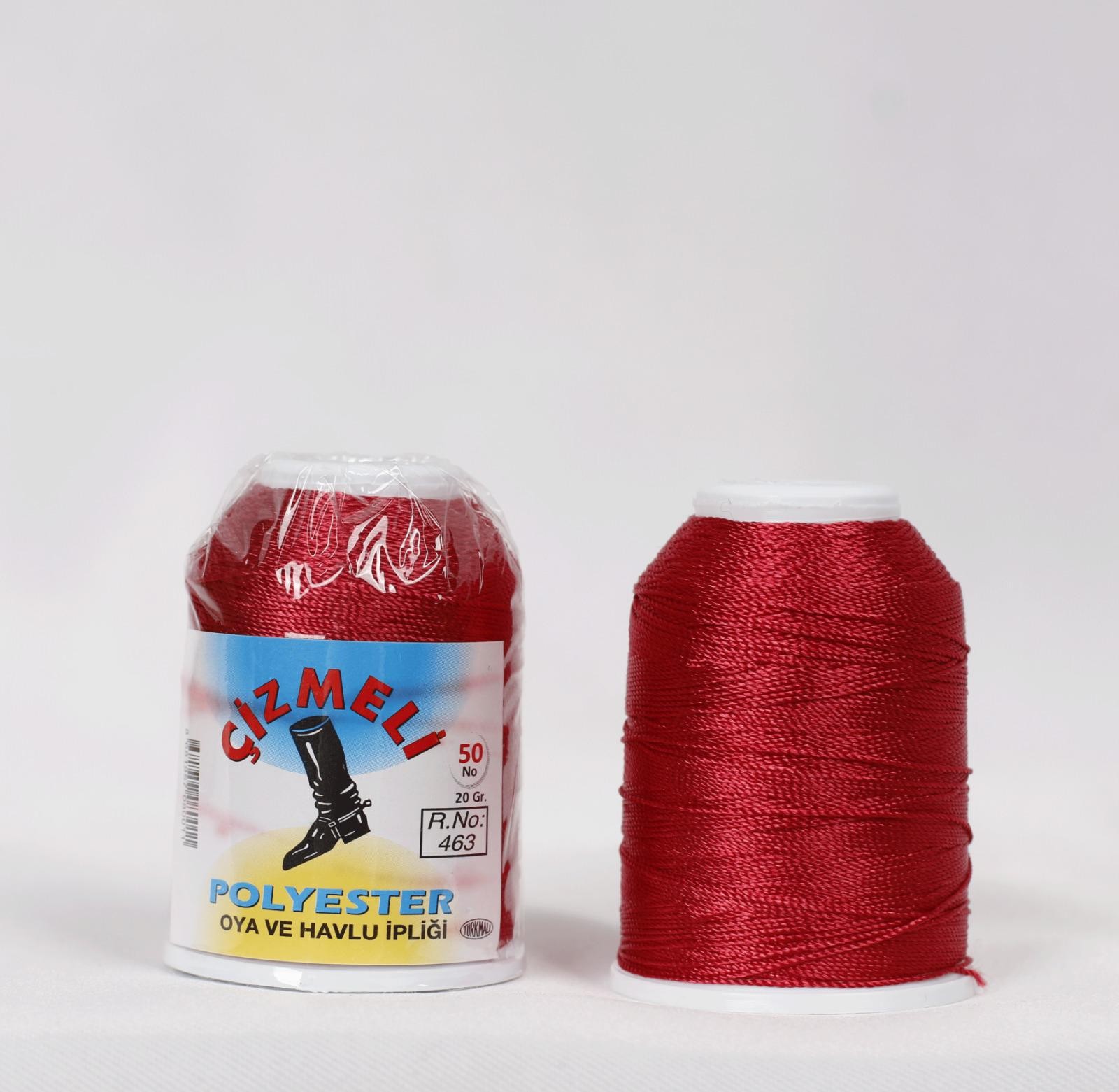 Çizmeli 20 Gram Oya İpi ( Reyyan Düz Yazma ) - 463 - R/75 Kırmızı