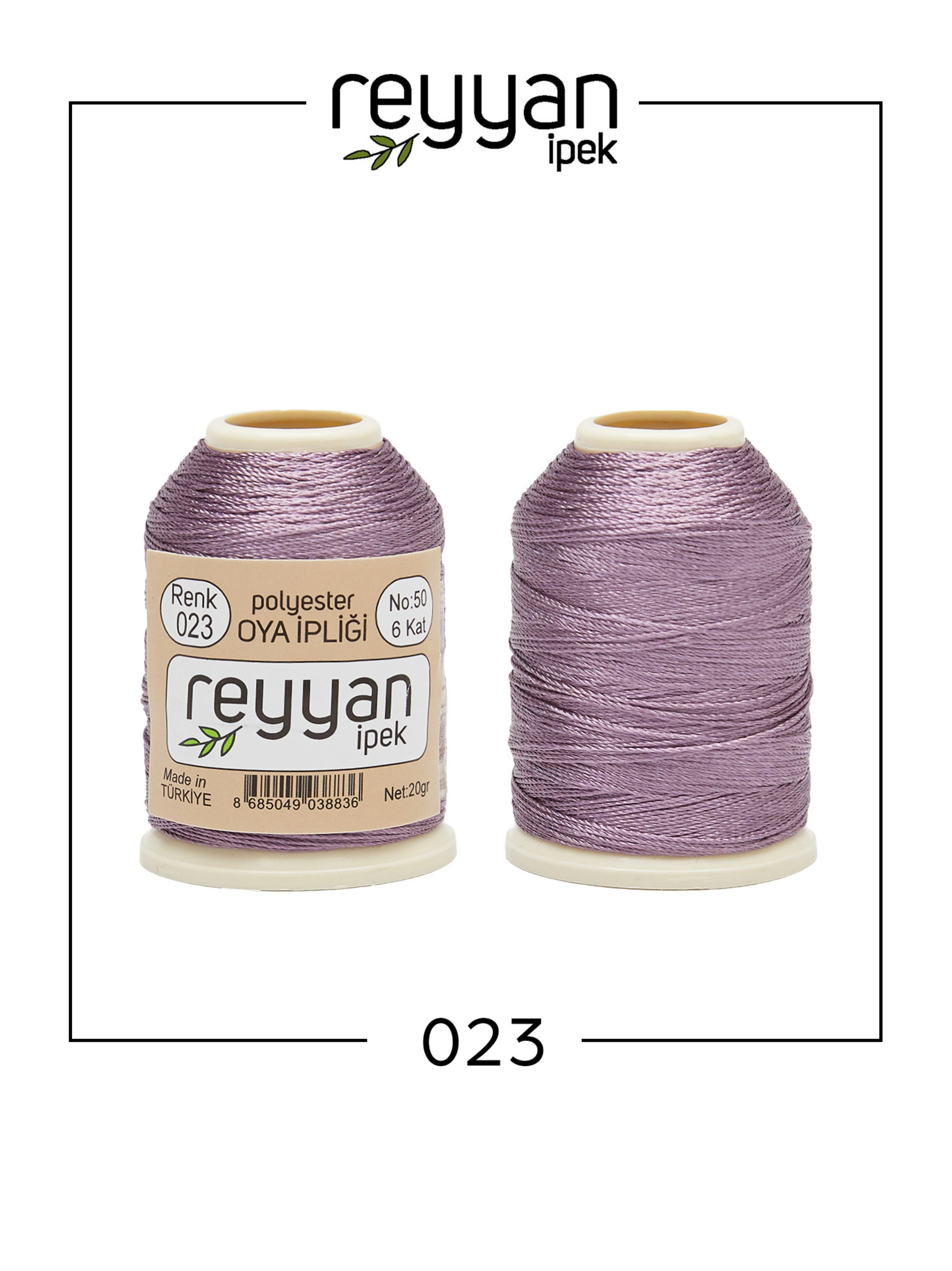 Reyyan İpek 20 Gram Polyester İplik KUTU (10 Adet) - 23 - Sirke Açık