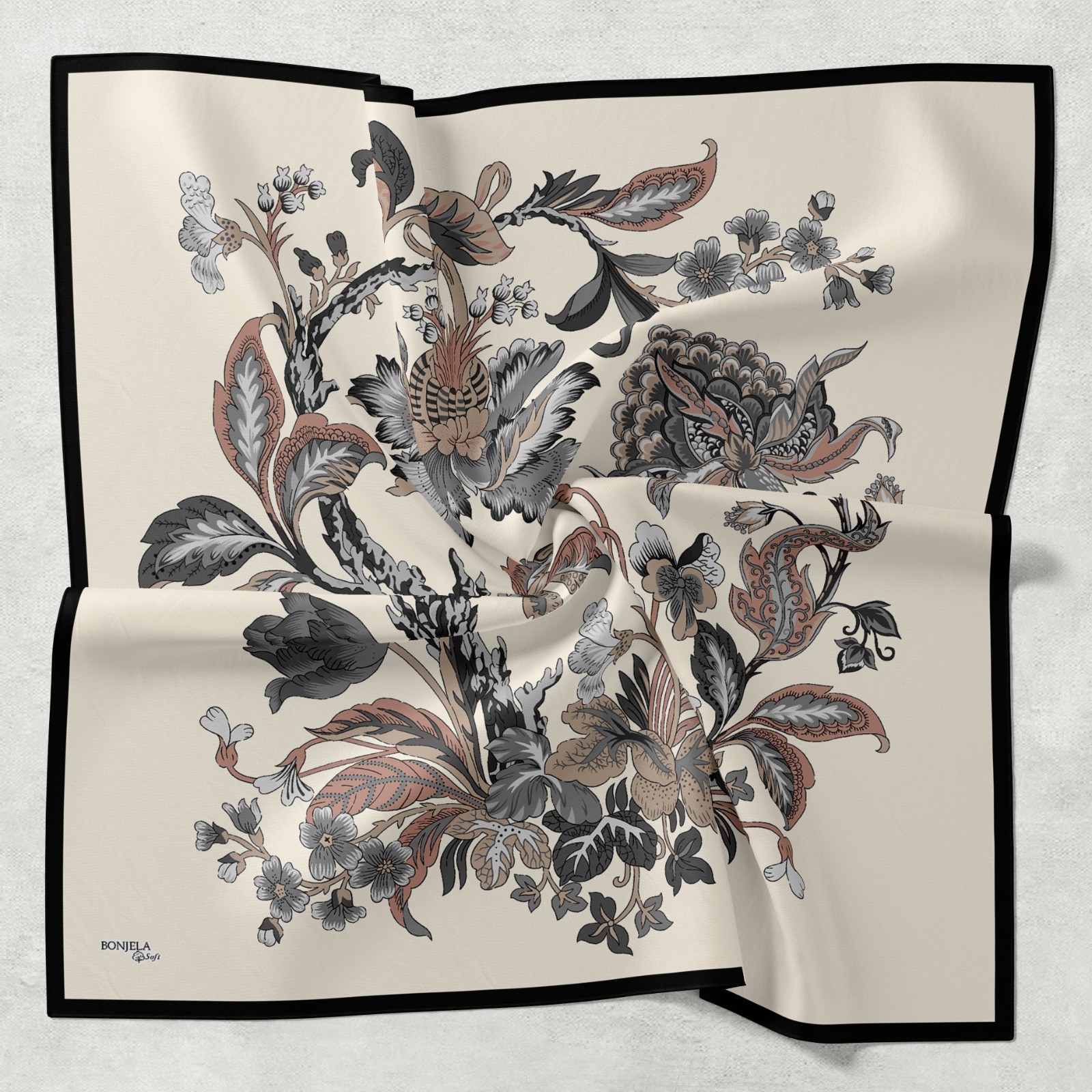 Bonjela Soft Eşarp - Barok Çicek - 02