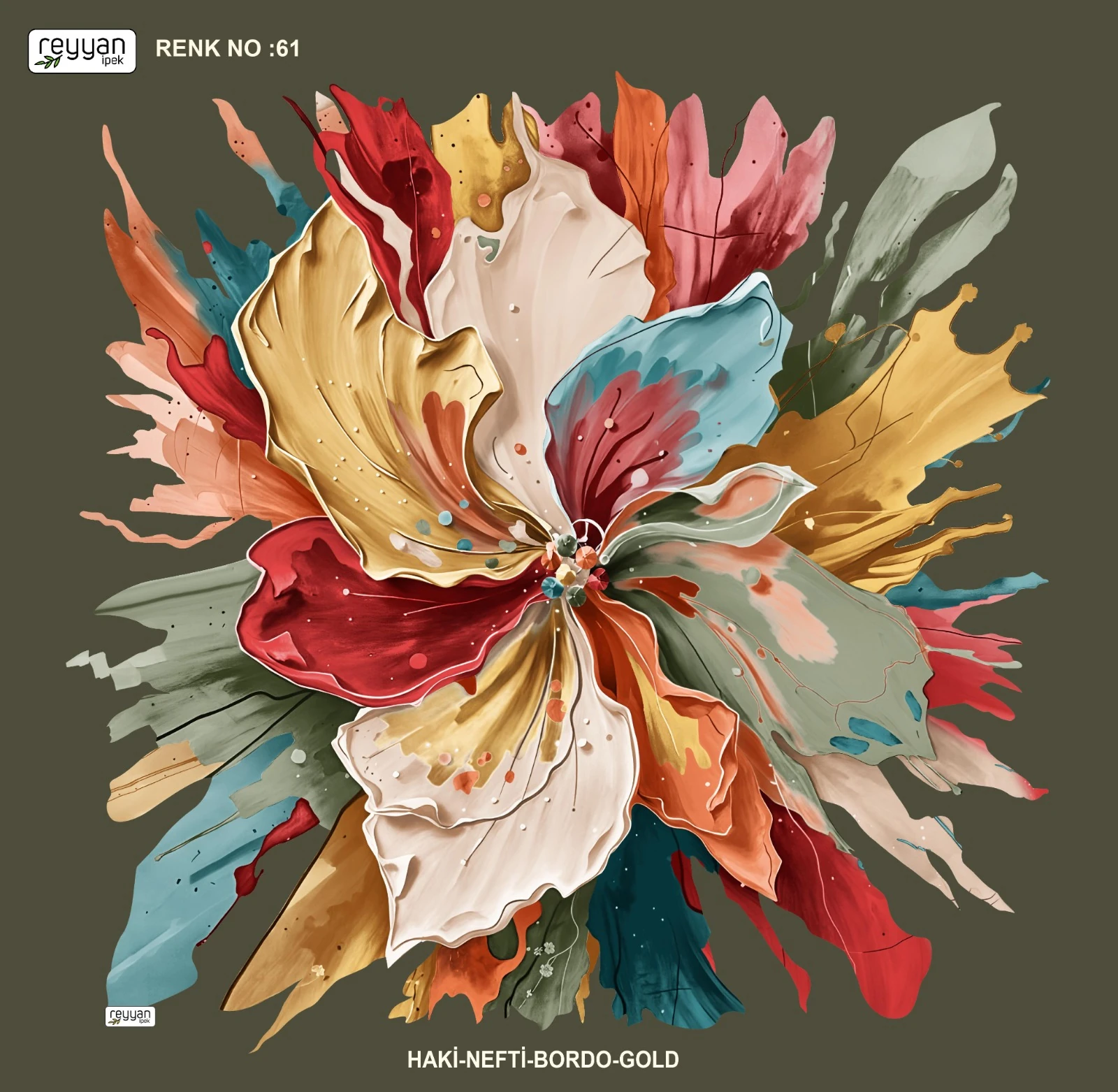 Reyyan Desenli Yazma - Nera / Renk No : 61