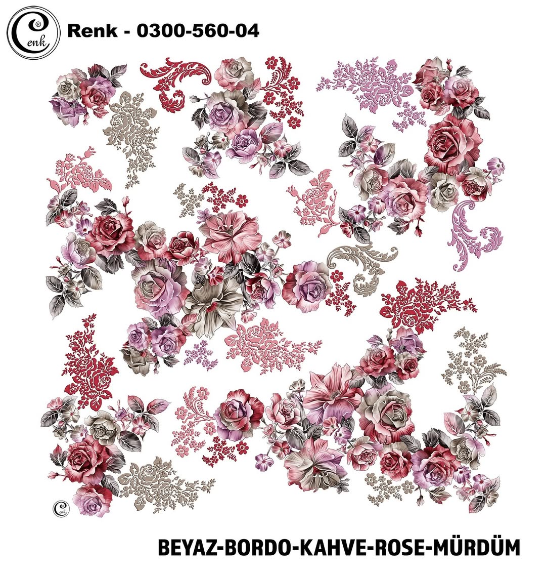 Cenk Desenli Yazma 560 - Renk No : 04