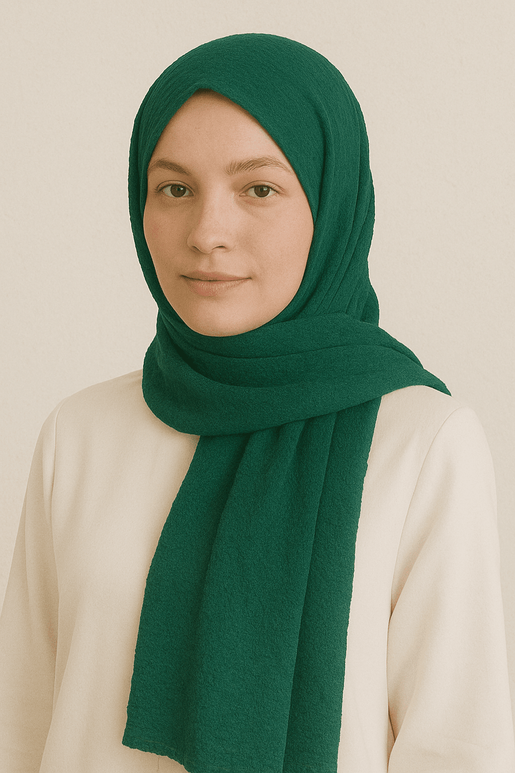 Eyfel Soft Krinkıl Şal - Zümrüt