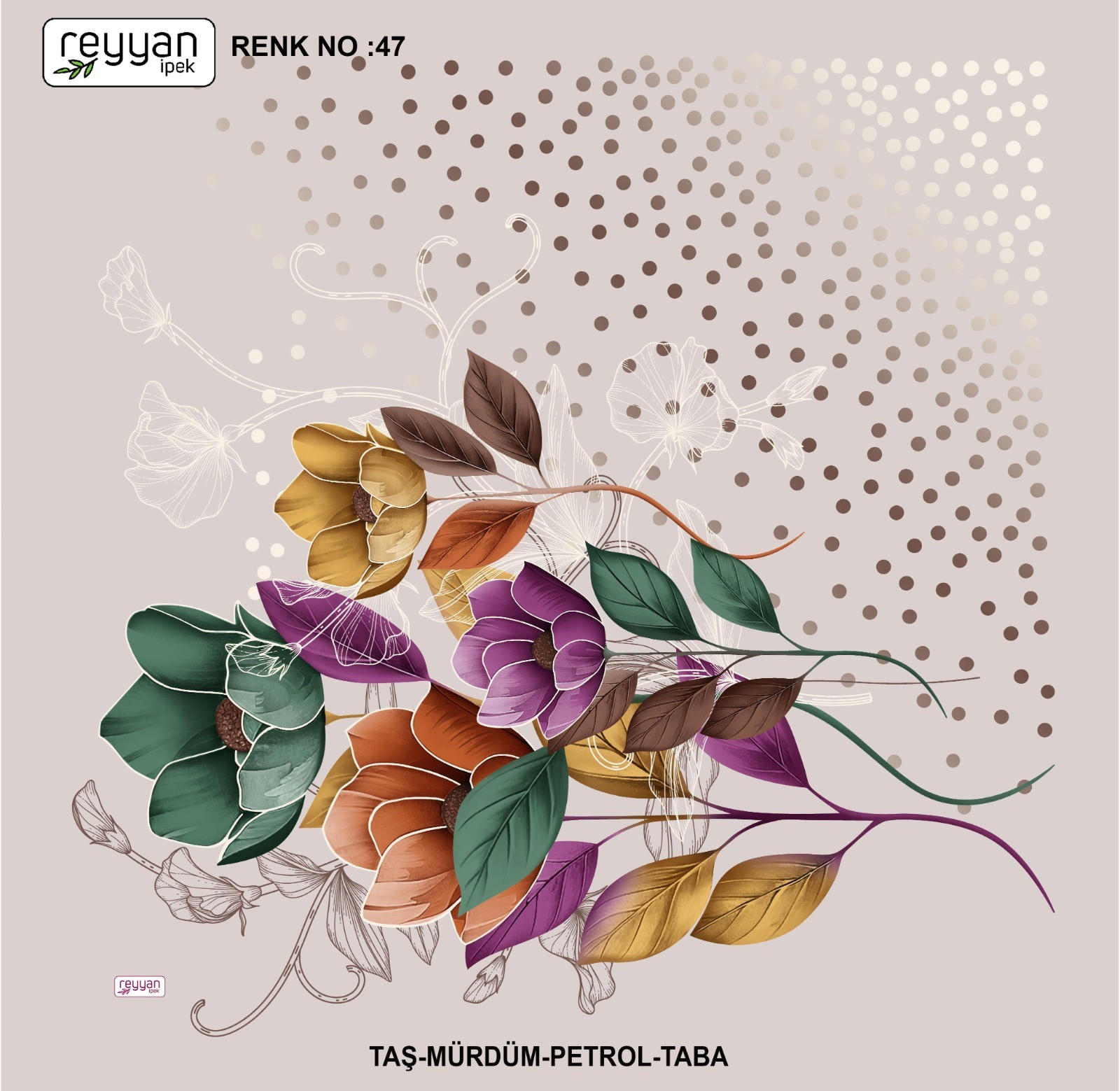 Reyyan Desenli Yazma *75 - Renk No : 47