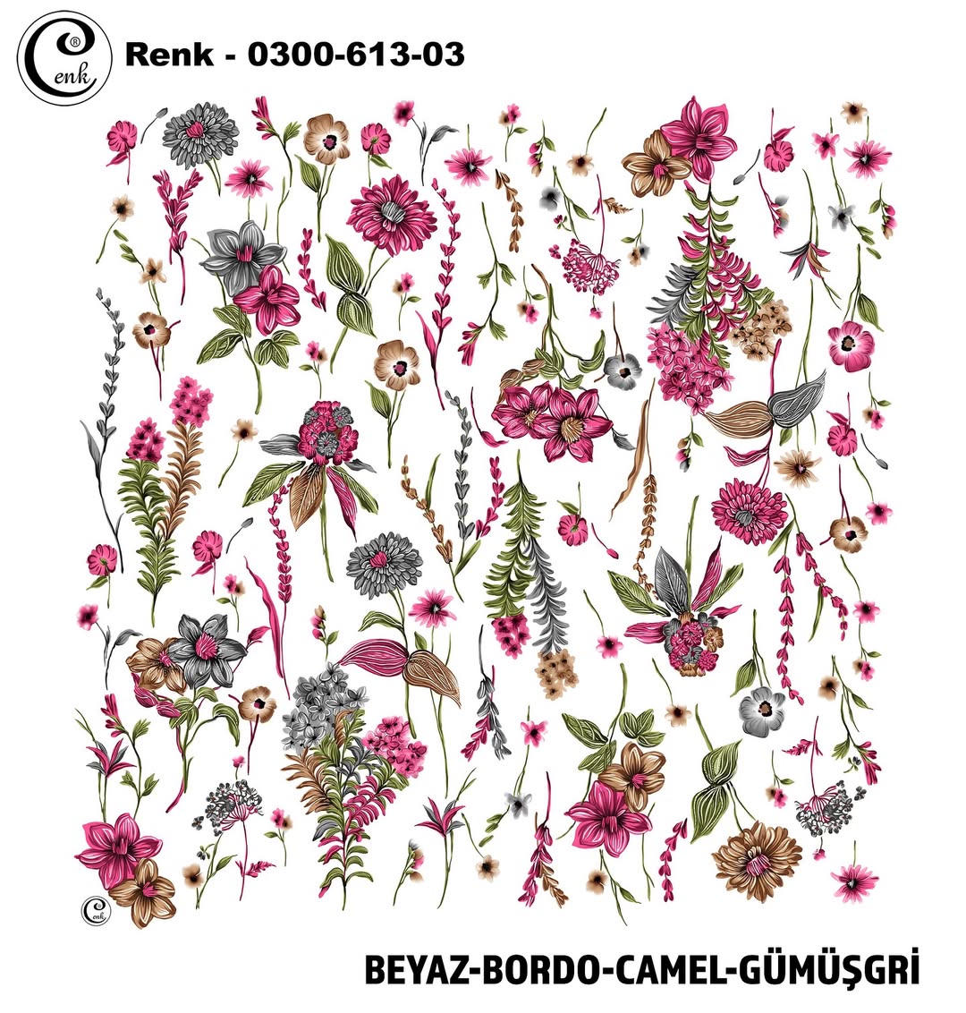 Cenk Desenli Yazma 613 - Renk No : 03