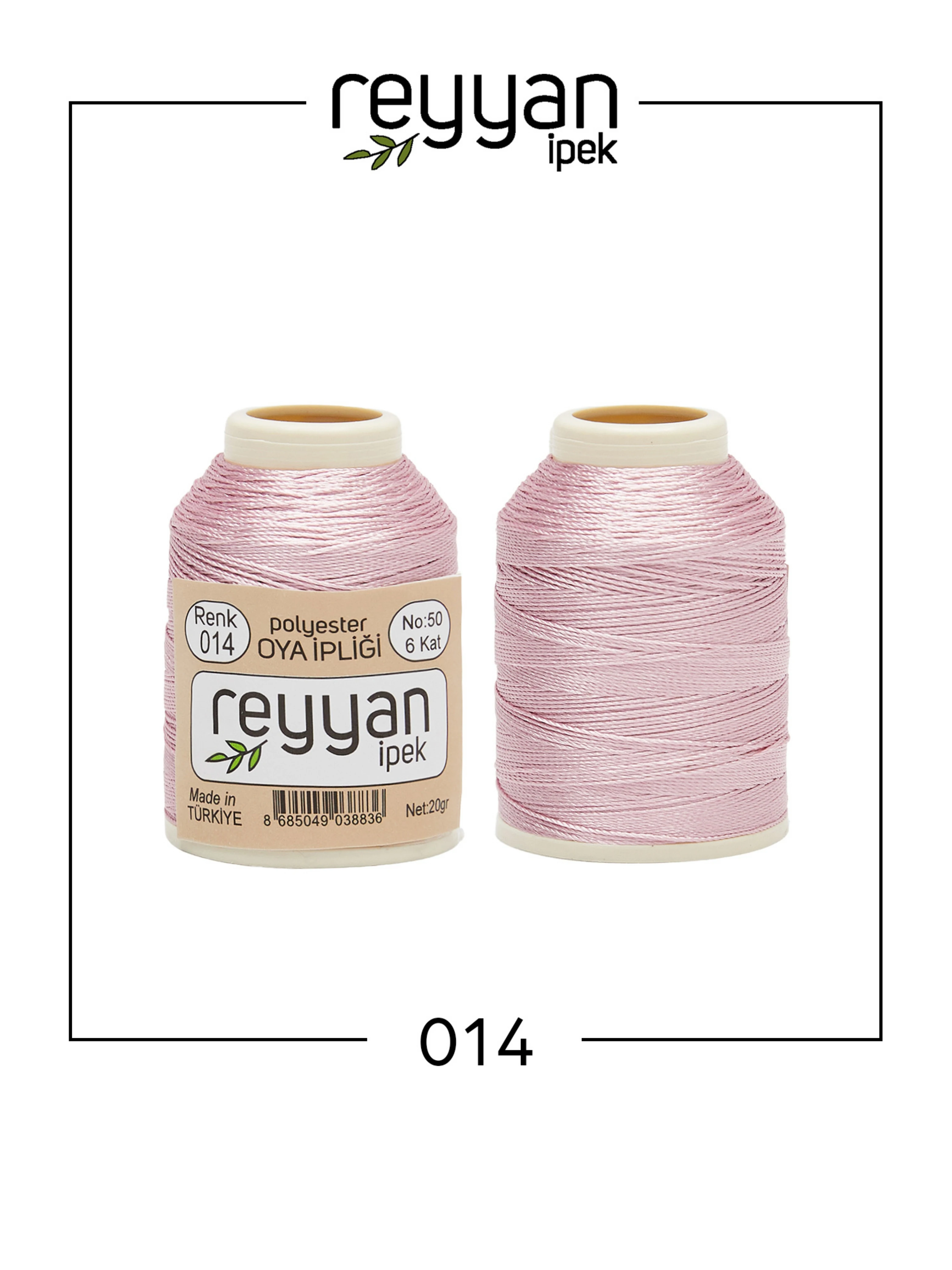 Reyyan İpek 20 Gram Polyester İplik KUTU (10 Adet) - 14 - A.Pudra