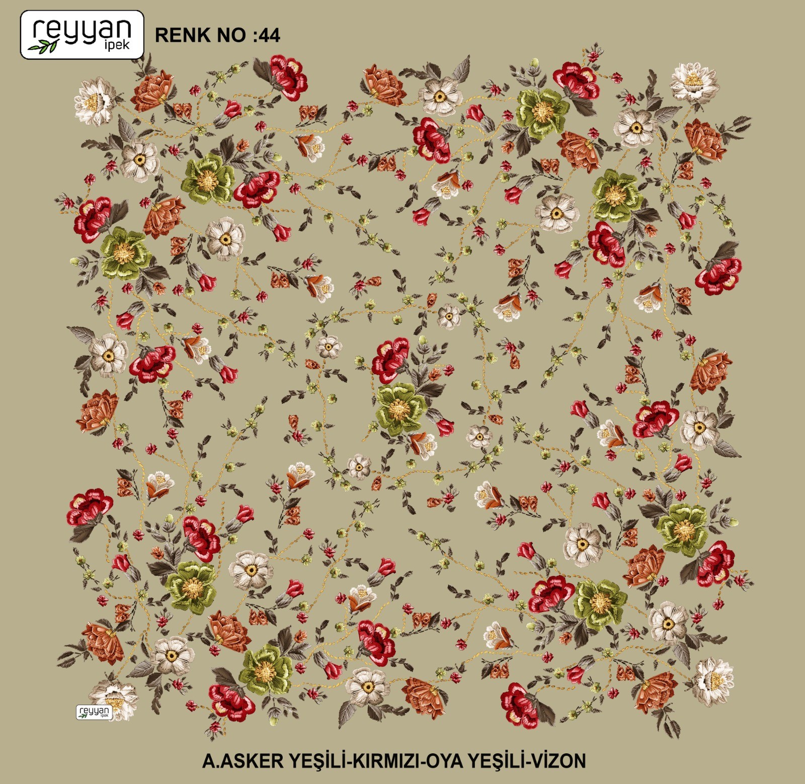 Reyyan Desenli Yazma *72 - Renk No : 44