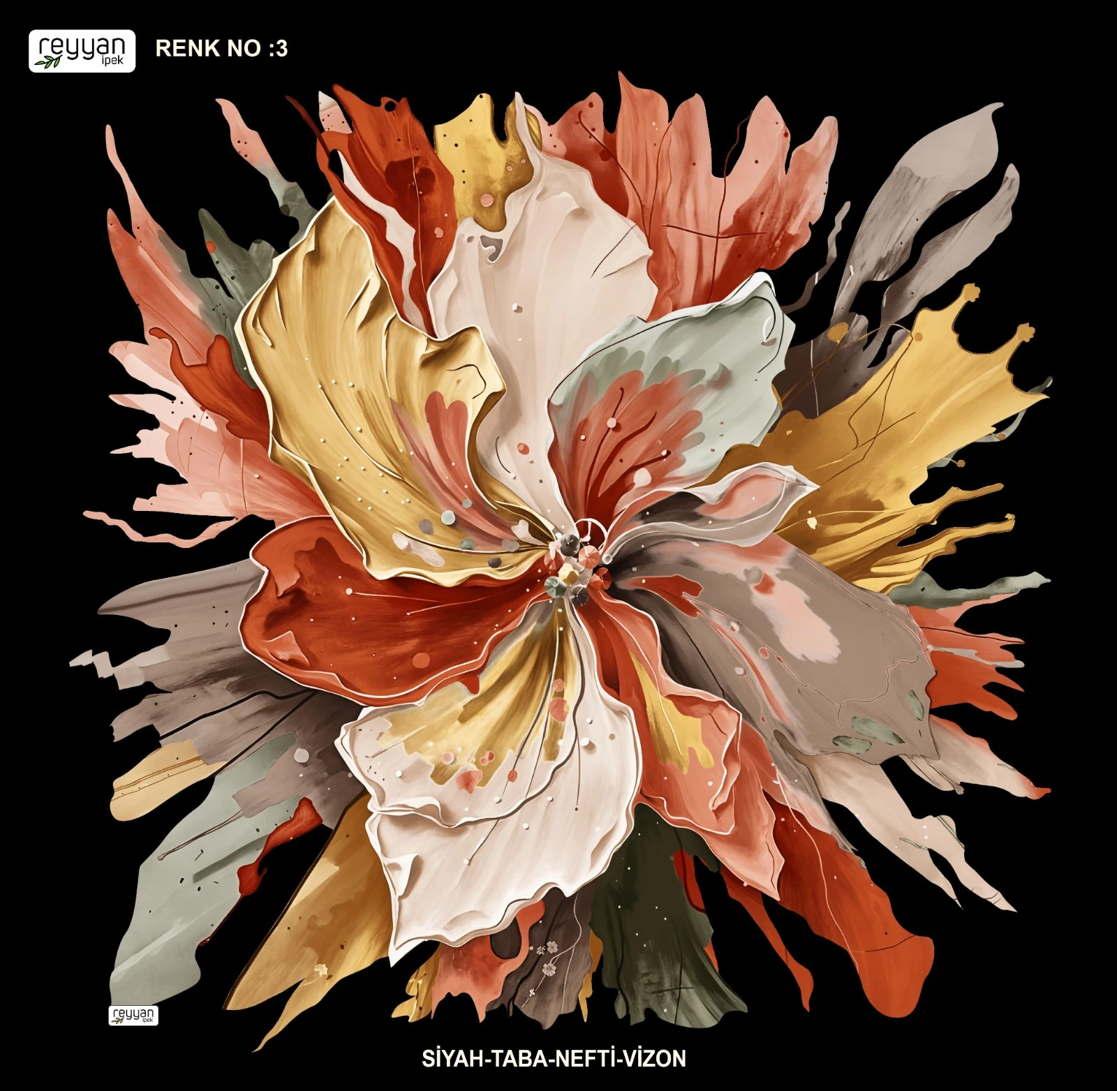 Reyyan Desenli Yazma - Nera / Renk No : 3