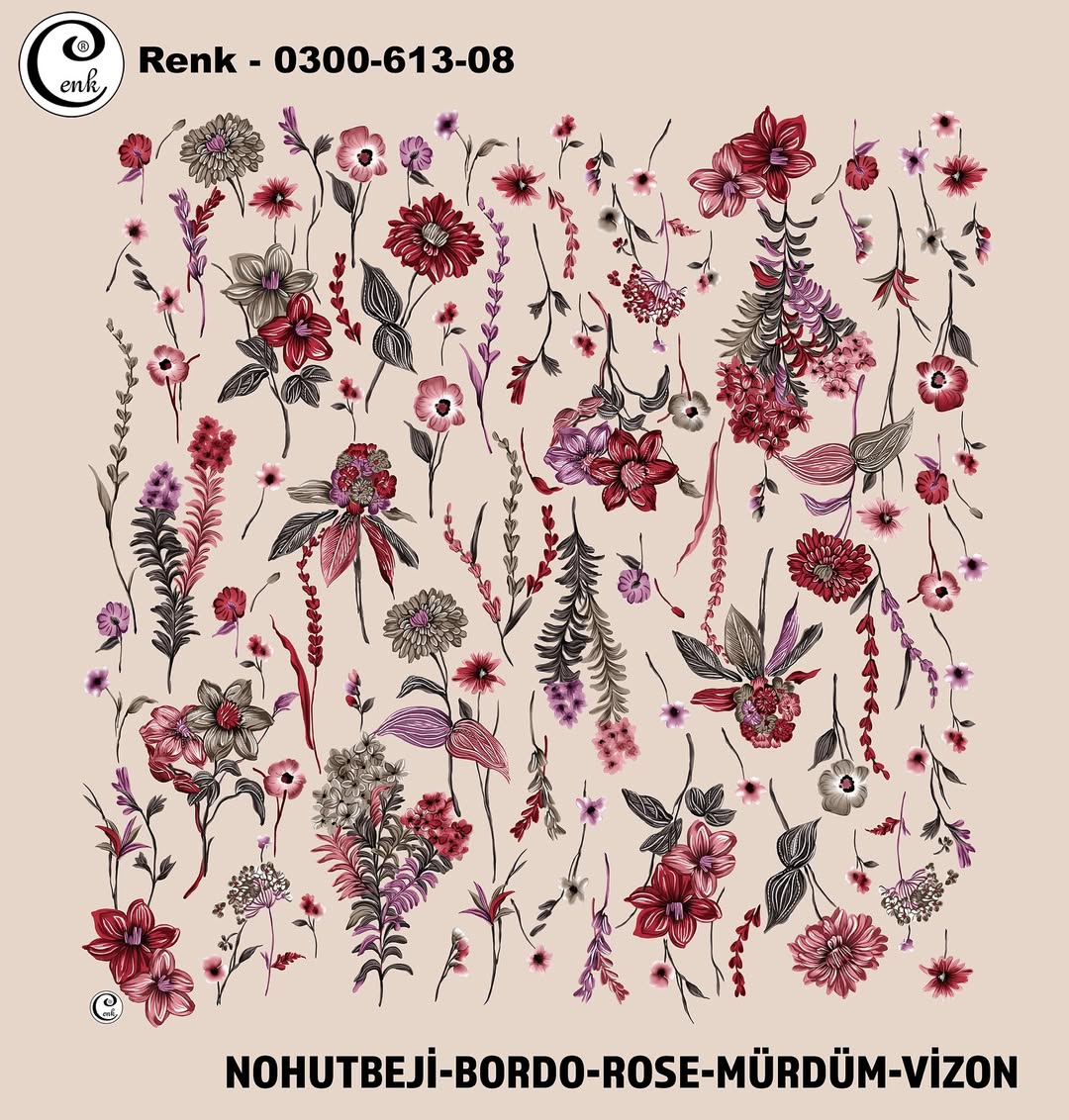 Cenk Desenli Yazma 613 - Renk No : 08